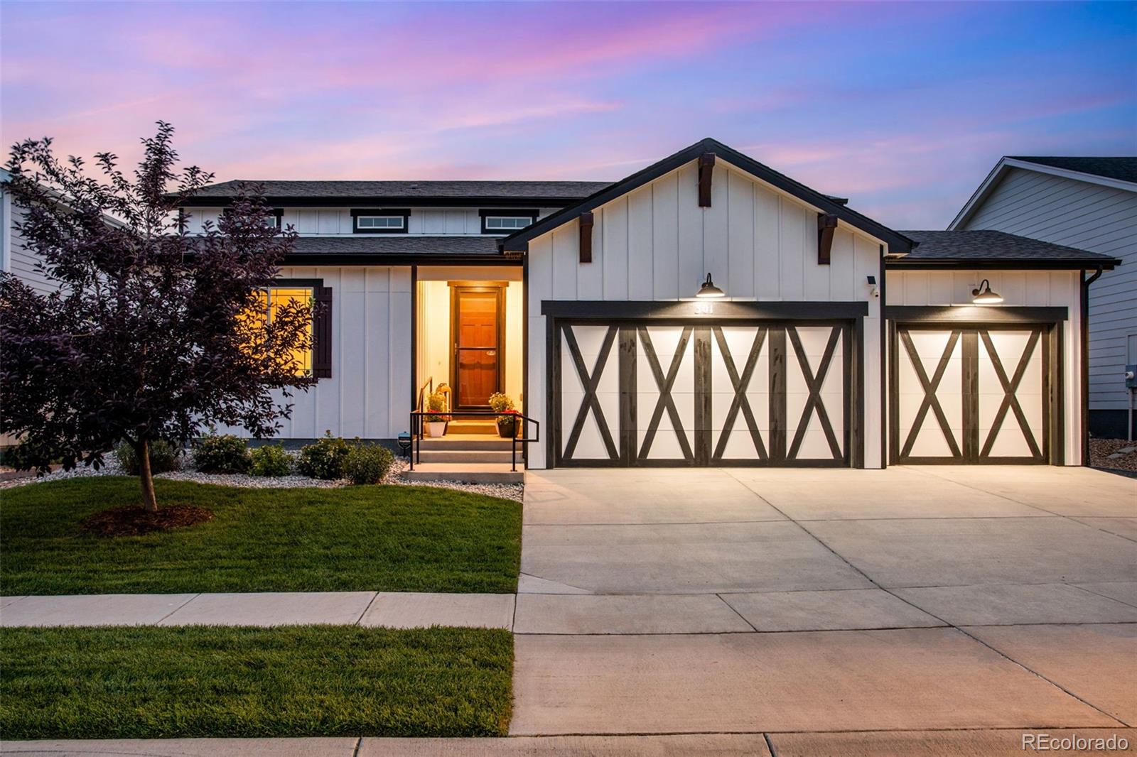 Distinctive, welcoming and meticulously maintained from the moment you enter the wide foyer. Open Concept, lightly lived in Ranch, every detail reflects genuine pride of ownership & intention, featuring oversized pictures windows throughout. Built by local CB Signature Homes in Berthoud's desirable Farmstead community, 301 Dorothy Drive offers nearly 2,000 finished SQFT (3,155 total sq ft) 4 bedrooms + 3 bathrooms - every bedroom features its own walk-in closet, a rare + welcome touch of everyday ease. NEW & READY Summer 2027 **Community Pool, splash pad, shade pergolas, clubhouse facility + lounge** The list of thoughtful upgrades runs deep: a newer driveway, a partial professionally finished basement (permitted in 2022) for extra flexible space, Brand-New Class IV impact-resistant shingles + gutters, 92% efficiency furnace paired w/ central air + active radon mitigation already in place. A practical 3-car garage, WiFi-enabled openers + a Simplisafe security system, this home sets a tone of quiet sophistication with Soaring 8 to 11-foot ceilings draw the eye upward, while hand scraped hardwood floors flow throughout the main living spaces, lending warmth + character underfoot. The expansive eat-in kitchen brings together slab granite countertops, classic shaker-style cabinetry, timeless subway tile, and a generous walk-in pantry - a space made for both quiet mornings and full-house gatherings. The sunny primary suite offers a true retreat, complete with a full 5-piece primary bath, ample storage throughout keeps daily life effortless. Spacious south-facing backyard is a genuine standout - fully fenced for privacy, lushly landscaped, and ideally sunlit for vegetable gardens, flower beds, or whatever outdoor pursuit calls to you, 100% ready Colorado living! No metro district, reasonable HOA, easy access via Hwy 56 to charming Old Town Berthoud + Berthoud Rec Center at Waggener Farm, simple I-25 access for commuting. All appliances included (washer & dryer)