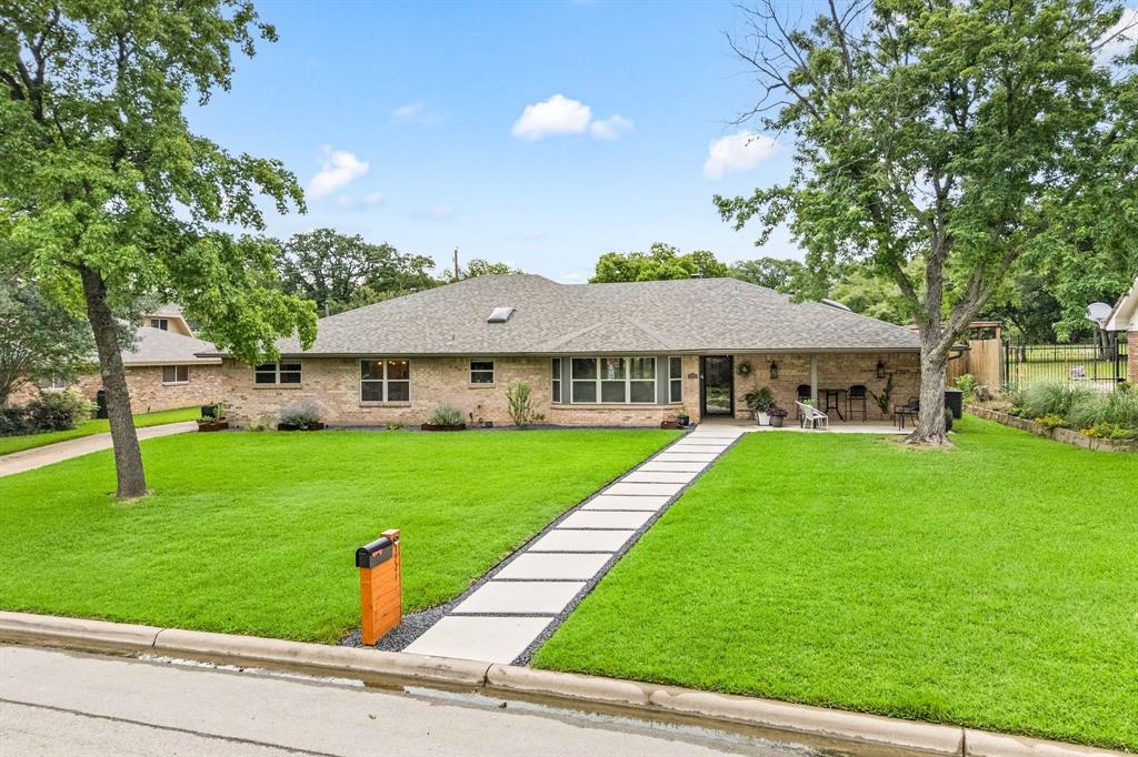Beautifully maintained single-story home with thoughtful design and quality finishes. Relax by the fireplace or entertain by the pool—this home elevates everyday living. The spacious split-bedroom layout offers solid wood cabinetry, built-ins, lvp flooring, and dual fireplaces. Energy-efficient windows ensure year-round comfort. Oversized rear-entry garage provides storage and ample parking. The private primary suite features its own fireplace and peaceful views. Out back, enjoy a resurfaced pool (2022) with tanning ledge and dive depth deep end, covered patio, cabana, and a half bath with outdoor access. Iron fencing frames tranquil pond views with no rear neighbors. Smart features throughout, plus key updates: Class 3 impact-resistant roof (2024), HVAC (2017), water heaters (2020), variable-speed pool pump and filter (2023), and more. Located in Colleyville with low property taxes, easy access to dining-shopping, and optional HOA under $100 per year. Bonus feature at contract!
