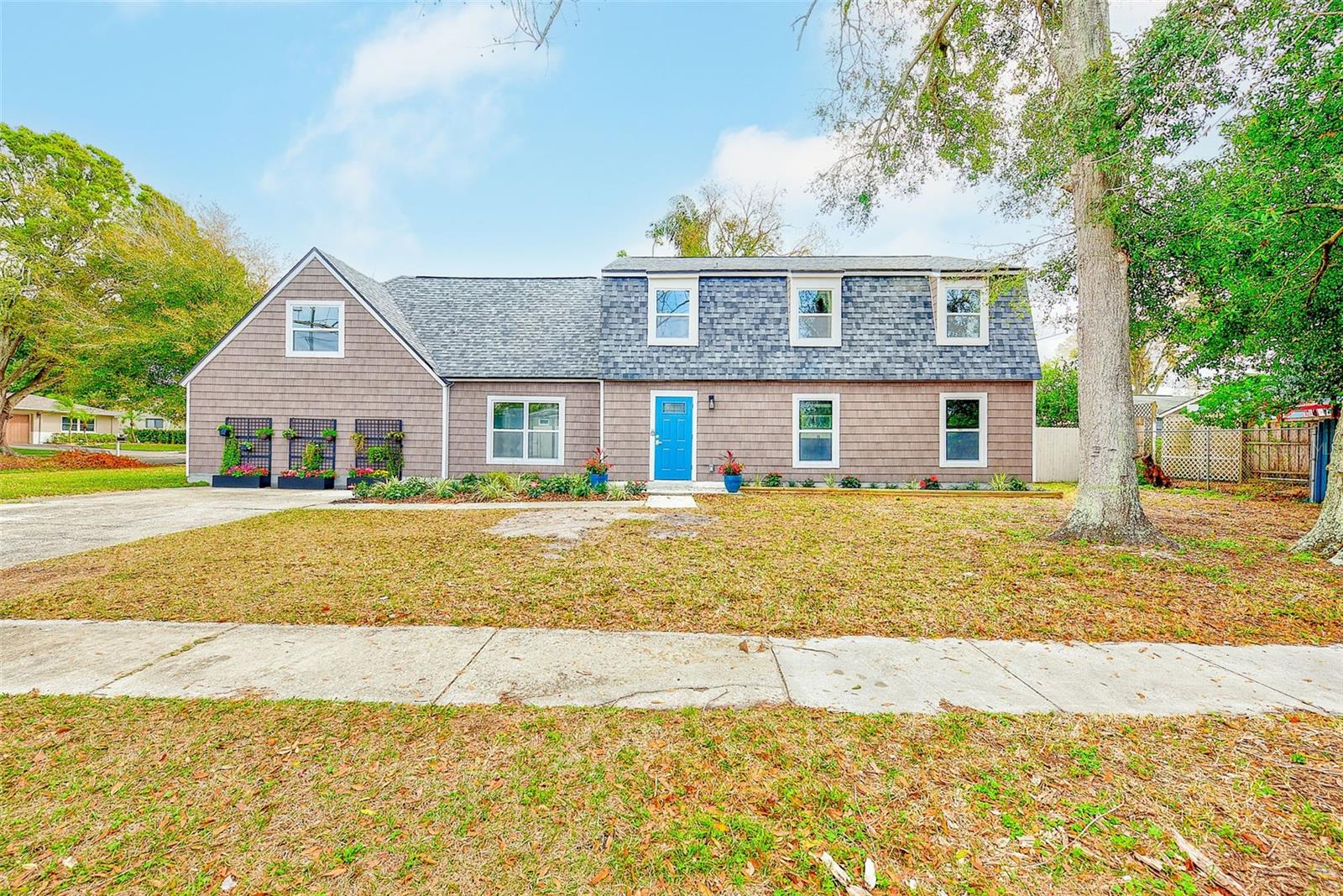 Discover modern living at its finest in this fully renovated 4-bedroom, 3.5-bathroom home, perfectly positioned on a quiet corner lot with no front-yard neighbors—offering rare privacy and peaceful surroundings. Every inch of this property has been thoughtfully updated, giving you the feel of a brand-new home with timeless style.Step inside to find all-new LVP flooring, fresh interior paint, and an inviting open-concept layout designed for effortless living and entertaining. The chef-ready kitchen shines with new cabinetry, quartz countertops, and a spacious island that flows seamlessly into the dining and living areas.All bathrooms have been beautifully modernized with high-quality finishes, creating spa-like retreats throughout the home. The renovation continues behind the walls with all-new plumbing, electrical, and HVAC, ensuring long-term comfort and efficiency.Outside, the upgrades continue with a new roof, new windows, new doors, new siding, and crisp exterior paint—delivering exceptional curb appeal and peace of mind for years to come.Move-in ready and meticulously updated, this home blends contemporary style with everyday functionality in a serene, desirable location.