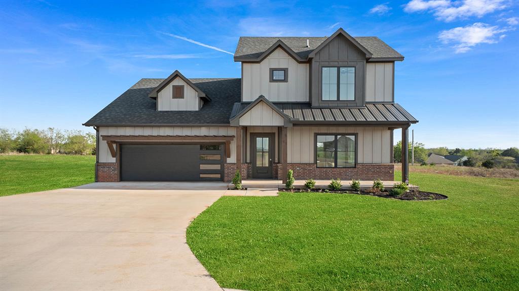 Contemporary Elegance in Edmond

Step into modern luxury at 4676 Ranchero Drive, Edmond, OK 73025—an exceptional new build crafted in 2025 that blends sleek design with everyday comfort. This 1,977 sq ft single-family home features an open-concept layout that’s both stylish and functional, perfect for today’s lifestyle.

From the moment you enter, you’re greeted by a bright, airy interior filled with natural light and expansive living spaces. The gourmet kitchen is a showstopper, complete with high-end finishes and a dynamic flow that opens seamlessly into the vaulted-ceiling living room. At its heart, a cozy gas log fireplace creates the perfect ambiance for relaxing nights or lively gatherings.

With three generously sized bedrooms and 2.5 beautifully appointed bathrooms—including a luxurious primary suite—this home is designed with comfort and convenience in mind. Outside, the 0.81-acre lot offers a private retreat with a striking mix of brick, stone, and metal accents, full of curb appeal and ideal for entertaining under the stars.

Built with quality and peace of mind at the forefront, this home includes a 1-year builder’s warranty and a 10-year structural warranty. Located in a sought-after Edmond neighborhood with easy access to top-rated schools and local amenities, this property is the perfect blend of contemporary living and timeless charm.