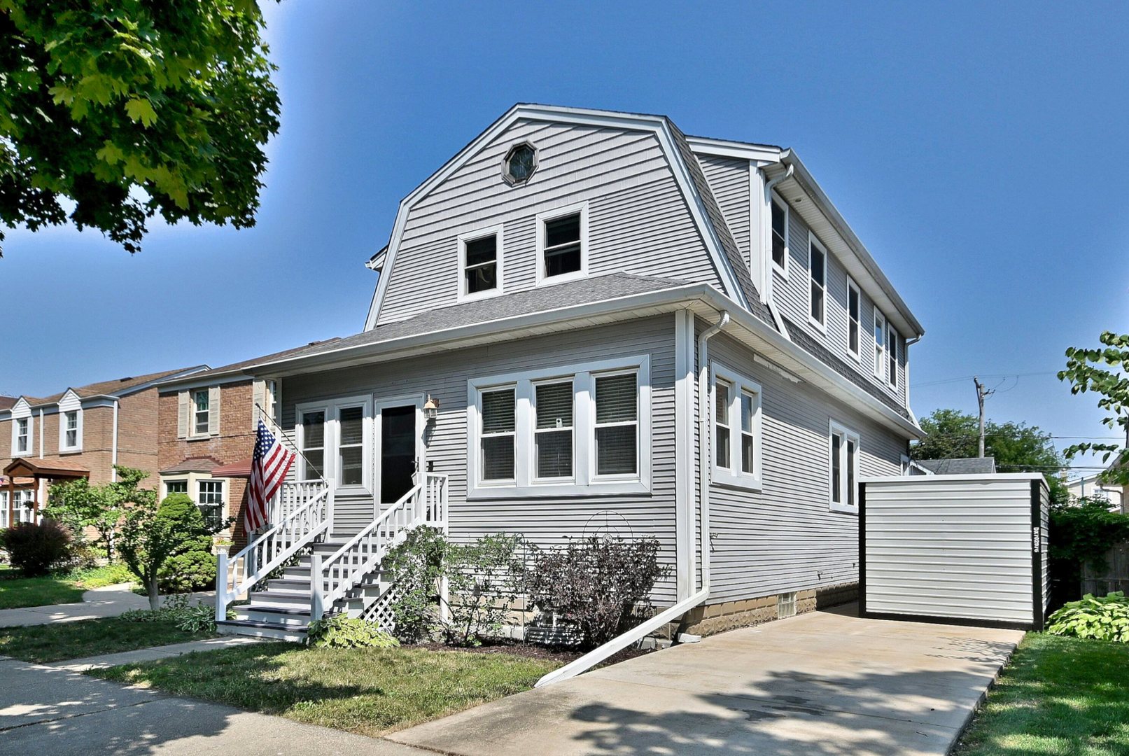 WELCOME TO 7421 OKETO! A BEAUTIFULLY MAINTAINED 4 BEDROOM,4 BATH HOME IN THE HEART OF EDISON PARK! THIS HOME SITS ON AN OVERSIZED 40X125 CHICAGO LOT.  STEP INSIDE TO FIND HARDWOOD FLOORS THROUGHOUT THE MAIN LEVEL, HUGE LIVING ROOM WITH FIREPLACE, SEPARATE DINING ROOM, BEDROOM WITH MURPHY BED, FULL BATH AND LARGE KITCHEN.  THE BRIGHT AND AIRY KITCHEN BOASTS PLENTY OF CABINETS, GRANITE COUNTERTOPS, BREAKFAST BAR AND SPACE FOR A KITCHEN TABLE.  THE KITCHEN HAS SLIDING GLASS DOORS ONTO A DECK OVERLOOKING A POOL. THE SECOND FLOOR HAS A PRIMARY BEDROOM AND BATH AND 2 ADDITIONAL BEDROOMS AND FULL BATH. FULL BASEMENT WITH FAMILY ROOM, LAUNDRY ROOM, UTILITY ROOM AND FULL BATH.  3 CAR GARAGE WITH HEAT AND AIR AND A PARTY DOOR OPEN TO YARD 7 YEARS OLD.  HOME FEATURES HIGH CEILINGS, UPDATED PLUMBING AND ELECTRIC,VINYL WINDOWS THROUGHOUT, SEPARATELY ZONED HEAT AND AIR AND SO MUCH MORE.  PRIME LOCATION STEPS AWAY FROM EBINGER, ST. JULIANA AND STOCK SCHOOLS, BROOKS PARK, DOWNTOWN EDISON PARK SHOPS, RESTAURANTS AND  METRA STATION. A TRUE PLEASURE TO SHOW