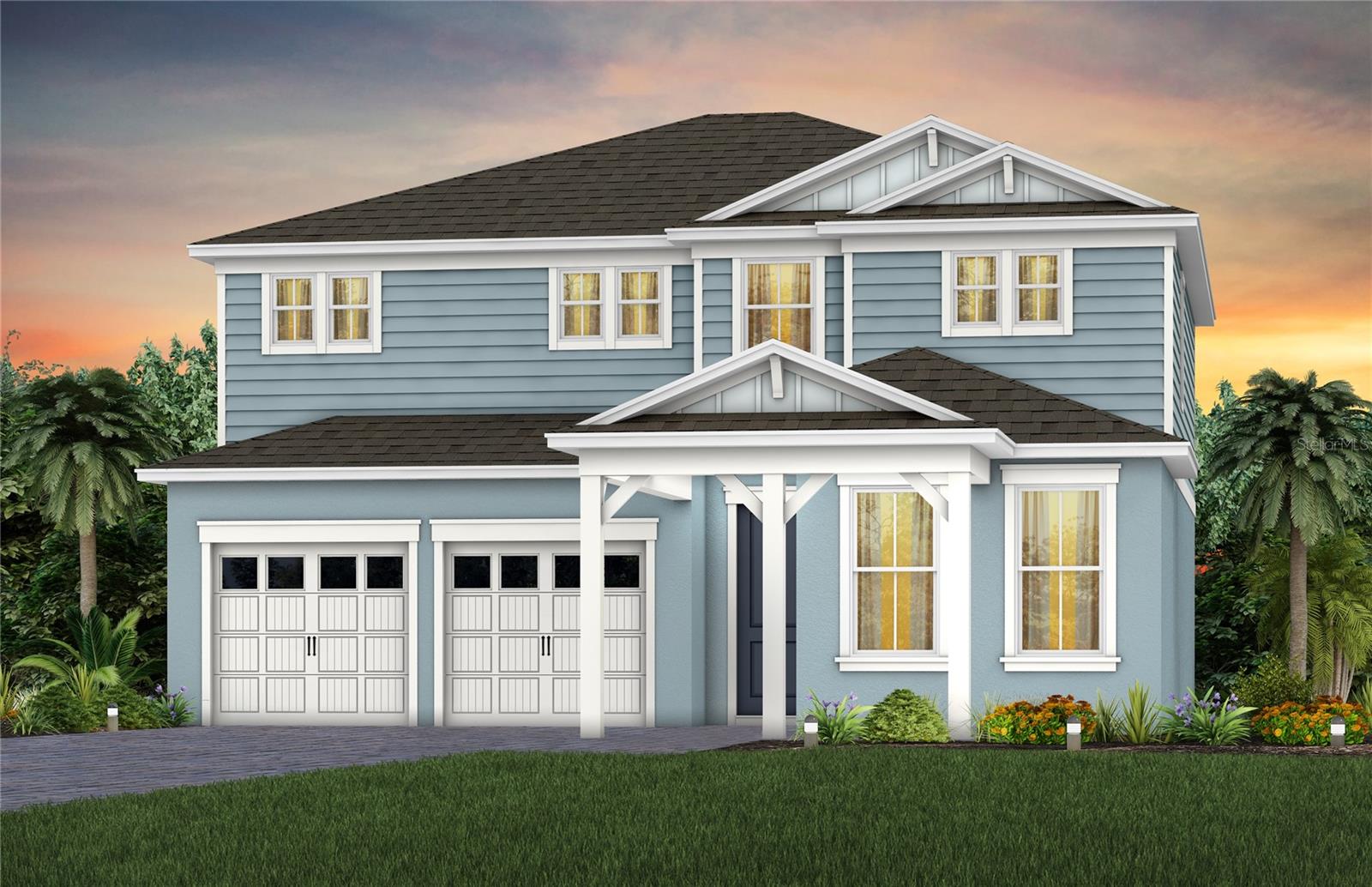 Under Construction. Welcome to Winter Grove in the charming city of Winter Garden. Located 1 mile from Winter Garden Village and 3 miles from historic downtown Winter Garden. This intimate gated new community features single-family homes on large homesites without a CDD. Residents enjoy all the proximity to shopping, dining, and entertainment this area is known for.
Step into the Imperial by Pulte Homes, where luxury and convenience seamlessly combine to create a truly elevated living experience. This remarkable 5-bedroom, 3.5-bathroom home with a 2-car garage offers unparalleled craftsmanship and thoughtful design throughout. The open-concept layout flows effortlessly, creating an expansive, airy feel that exudes both sophistication and comfort. On the first floor, discover a private en suite bedroom with a walk-in closet and elegant quartz countertops—a perfect retreat for guests. At the heart of the home, the chef-inspired kitchen is a true masterpiece, featuring Landen Quill cabinetry, striking quartz countertops and decorative tile backsplash. Whirlpool stainless steel appliances, including a built-in natural gas cooktop, make cooking a pleasure. The kitchen seamlessly connects to the café and gathering room, where a sliding glass door opens to the patio, enhancing the flow of indoor-outdoor living. The first floor also offers a convenient powder room, perfect for guests. Upstairs, the luxurious owner’s suite is a private sanctuary, featuring a spacious walk-in closet and a spa-like en suite bathroom with quartz-topped dual vanity sinks and a glass enclosed shower. The loft area provides the perfect space to unwind, while three additional bedrooms and a bathroom complete the upper level. Beautiful tile flooring is found throughout the first floor living areas, bathrooms, and laundry room while plush, stain-resistant Shaw carpet can be found throughout the bedrooms and loft. Designer-curated finishes elevate every corner of this home, including 8’ Cheyenne-style interior doors, comfort height toilets, matte black plumbing fixtures and hardware. This home is equipped with a smart thermostat, smart doorbell, and LED downlights, ensuring your home is as connected as it is beautiful. This home offers the perfect combination of luxury, convenience, and modern design—an ideal place to live and relax. Schedule a tour today!