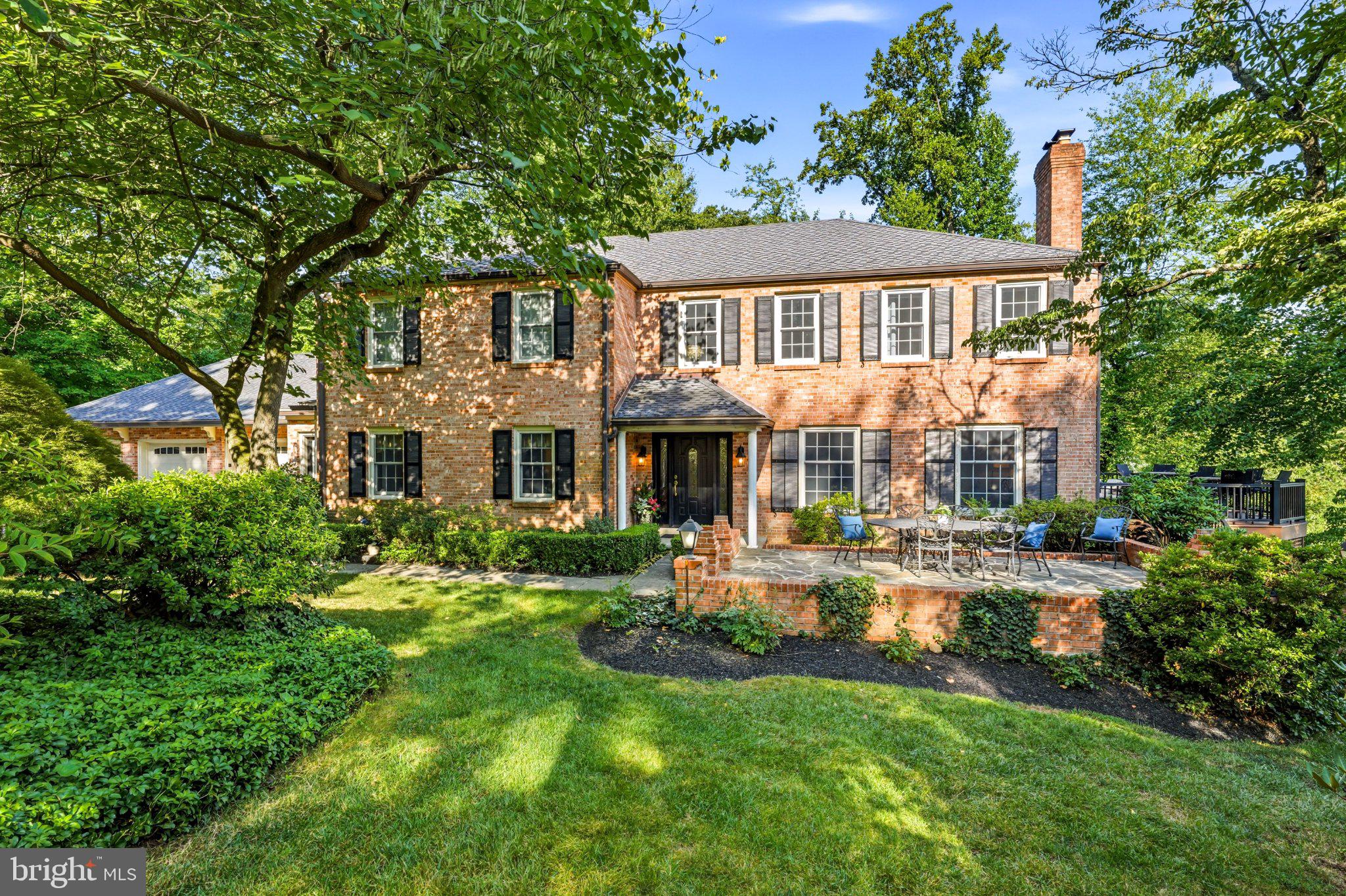 Welcome to 630 Leopard Road, a stately brick Colonial set on a picturesque one-acre corner lot insought-after Easttown Township. This beautifully maintained 5-bedroom, 5.5-bath residence blendsclassic Main Line character with thoughtful modern luxury, offering exceptional quality, generousliving spaces, and a setting designed for both everyday comfort and memorable entertaining.Professionally landscaped grounds, a lush lawn, flagstone walkways, a patio, deck, fire pit area, anda fully fenced in-ground pool create inviting outdoor spaces with natural privacy and impressiveskyline views. Outside, admire the French colonial brick exterior and three-car attached garage.Inside, guests are greeted with a center hallway that opens to a living room with gaswood-burningfireplace, a family room with built-in cabinetry and recessed lighting, and the true heart of the home:an expanded gourmet kitchen designed for gathering. The kitchen features an expansive graniteisland with prep sink and dishwasher drawer, a professional six-burner Wolf gas range, doubleovens, premium Sub-Zero refrigeration, Bosch dishwasher, custom windows, skylights, and an openflow to the breakfast area with a cozy bar, built-ins, gas fireplace and powder room. The formaldining room offers a wall of windows and sliding doors to the side deck, with easy access to the pooland outdoor entertaining areas. Just beyond the kitchen and great room, the enviable mudroomincludes a built-in bench, cubbies, desk area with granite countertops, built-in dog crate, pet foodstation, and full bath with shower. The garage features three separate bays and a staircase to atticstorage. Upstairs, the expanded and renovated primary suite offers a serene retreat with a spa-likebath featuring a freestanding volcanic limestone soaking tub, separate shower, and double vanity. Aspacious closet with built-ins, windows, and drawers adds everyday function and luxury. A seconden-suite bedroom includes a full bath and walk-in closet, while three additional bedrooms share ahall bath. A laundry closet and full walk-up attic complete the second level. The lower level offers afinished playroom area, nanny suite bedroom, fifth full bath, rear walk-out access to the yard, asecond full laundry area and utility closet. Meaningful upgrades provide peace of mind, including awhole-house generator, natural gas efficiency, a quality three-dimensional shingle roof, windowreplacements, home security system, and more. Cherished and continuously improved for more than26 years, this exceptional home offers craftsmanship, comfort, and enduring style in a fantasticEasttown Township location minute from shopping, dining, parks, commuter routes, and Main Lineconveniences. An incredible opportunity for a buyer seeking true quality, thoughtful design, andoutstanding amenities.