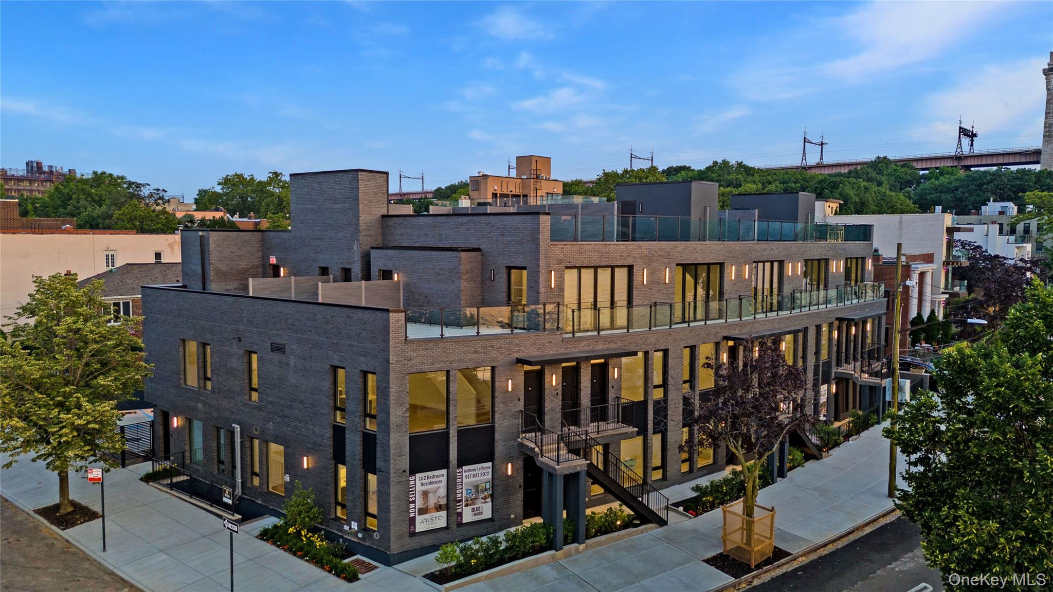 Experience the epitome of luxury living at Unit 3B, a premier townhome-style condo at The Aristo, Astoria’s most coveted waterfront residence. Designed with entertainment and relaxation in mind, this stunning home offers an expansive living space, enhanced by floor-to-ceiling sliding glass doors that seamlessly blend indoor and outdoor living. Step onto your front balcony to take in breathtaking water and city views, or host guests in the sprawling open-layout living room and kitchen, where sophistication meets functionality.The chef’s kitchen is a true showpiece, boasting marble countertops & backsplash, custom cabinetry, and premium appliances, including a Bertazzoni stove, Liebherr fridge, and dishwasher. Whether you’re preparing a gourmet meal or gathering with friends, this elegant space is perfect for entertaining.Retreat to the serene primary bedroom, complete with a large closet and an en-suite spa-like bathroom adorned with luxurious Porcelanosa tiles. The primary bedroom also opens to its own private balcony, ideal for quiet mornings or evening relaxation. The spacious second bedroom features a large closet, offering plenty of storage and flexibility for various uses.For the ultimate in outdoor living, ascend to your private 533SF roof deck, a true urban oasis offering panoramic views of the city and waterfront—perfect for sunset gatherings or peaceful solitude.This exceptional home also features built-in Vessel Bluetooth speakers, oak wood flooring, 8-foot doors, Ring doorbell camera, and Brinks security wiring. With a washer/dryer hookup and thoughtfully designed interiors, Unit 3B is as functional as it is beautiful.With on-site parking available for many residences , a common roof deck, and an elevated common area, The Aristo offers a sophisticated blend of convenience and community. Parking spaces will be prewired for electric car charging.The Aristo is ideally situated for those who value convenience, with easy access to public transportation options including the N and W subway lines, making commuting to Manhattan a breeze. Astoria Park, your backyard, offers a serene escape with its expansive green spaces, walking trails, and stunning views of the East River. The park also features a large swimming pool, tennis courts, playgrounds, and numerous athletic facilities, providing endless opportunities for recreation and relaxation.The complete offering terms are in an offering plan available from sponsor. File No.CD24-0044. All measurements and dimensions are approximate and are subject to normal construction variances and tolerances and may vary from floor to floor. Sponsor reserves the right to make changes in accordance with the terms of the offering plan. All images are artist’s renderings for representational purposes only and are subject to variances. Though information is believed to be correct, it is presented subject to error, omissions, changes and withdrawal without notice. Equal Housing Opportunity.