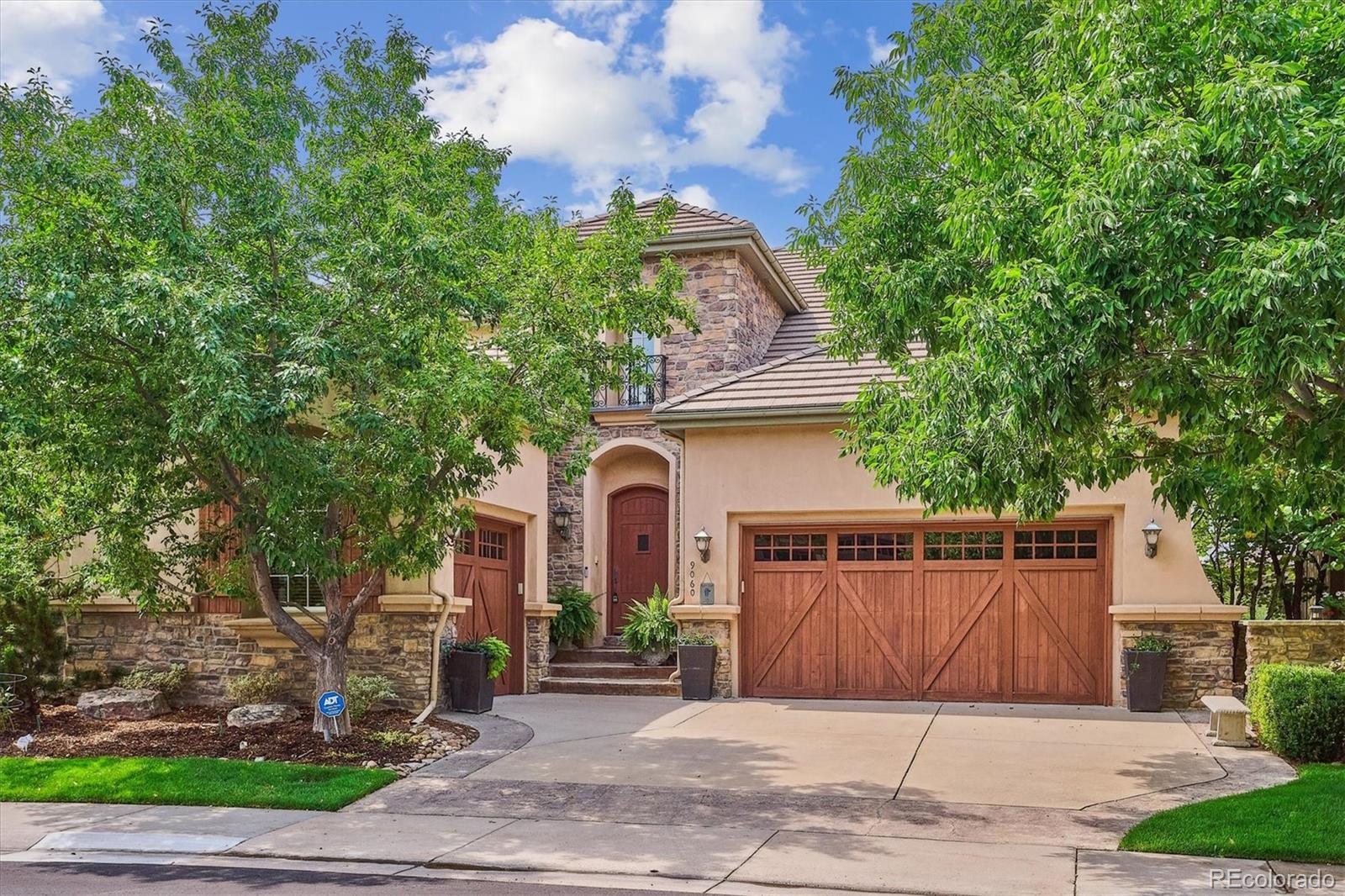 Enjoy a lock-n-leave lifestyle in this low maintenance Villa in coveted Cherry Creek Country Club.  Recently updated to perfection by renowned Denver interior designer Mickry Ackerman & Amirob Interiors.  This main floor primary bedroom home backs to one of the best sites in the Villas overlooking a lush greenbelt, waterway and waterfall, a tranquil setting rarely found in the city.  The two-story great room with updated fireplace wall design overlooks the kitchen with professional quality appliances, center island, walk-in pantry and butler's pantry and is open to the breakfast room which opens to the patio with retractable awning.  The formal dining room is perfect for family gatherings and the privately located study is a great retreat for the work-at-home professional.  The luxurious primary suite features it's own fireplace, views of the lush greenbelt and waterway and a recently updated "spa" style bath and spacious walk-in closet with custom built-ins.  The second floor hosts two generously sized bedrooms each with their own en-suite baths and walk-in closets along with a loft/study area.  The lower level includes a spacious family/billiard room with fireplace and walk-behind wet bar along with a 4th en-suite bedroom/bath plus powder bath and plenty of storage space, and room for additional finished area.  A main floor laundry and 3-car garage add to the convenience of this move-in ready home.   Enjoy the amenities of Cherry Creek Country Club via a separate social of golf membership.