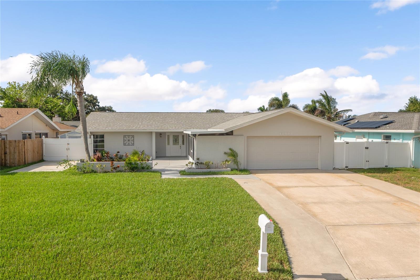 Welcome home to this fantastic 3-bedroom, 3-bathroom, 2-car garage home in Seminole. This residence sits high and dry on the ridge and yet is just minutes to the beautiful Gulf Beaches. Step inside and fall in love with this light and bright gem, it features two living areas, two master suites with en-suite bathrooms, and it features a split bedroom plan. The larger master suite measures 16X16 and boasts a 7x7 walk-in closet and has vaulted ceilings. Master suite #2 is also large and features dual closets and a spacious bathroom. Updates to this residence are numerous and include the kitchen, complete with wood cabinetry, stainless steel appliances, and granite counter tops, luxury vinyl flooring throughout, all 3 bathrooms are remodeled, and most windows have been updated. There is gorgeous crown molding in all rooms and tray ceilings in the kitchen. The roof was new in 2025, and the electrical panel has been updated. Step out back and see where this home really shines, there is a beautiful free from swimming pool with spa! Out past the pool is plenty of green space and all this is surrounded by white PVC privacy fencing. There is also shed for all your yard storage needs. This home is in immaculate condition and will not last long, hurry, do not miss it! NO FLOOD ZONE, NO EVACUATION ZONE, LOCATED IN UNINCORPORATED PINELLLAS COUNTY.