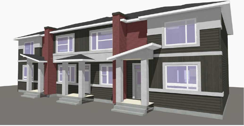 **Crossfield Dream Home Awaits! ** Featuring 1268 sq ft End Unit Prairie Triplex in this peaceful community of Iron Landing. This unit offers the perfect blend of comfort & convenience. Spacious 3 bed, 2.5 bath home with modern kitchen, bright living space. Brought to you by Homes by Creation, developer and builder in Iron Landing. Features 9' ceilings on main floor, open-concept design, modern kitchen! Upper floor features Primary suite with double closets & ensuite. Perfect for young families or for investment. Steps from parks, playgrounds, schools, & shops and other amenities. Imagine peaceful evenings & family fun in this fast-growing community! Don't wait, call your favorite realtor now! Take advantage of our *FALL PROMOTION SPECIAL FREE QUARTZ COUNTERTOPS INCLUDED IN SALE PRICE*