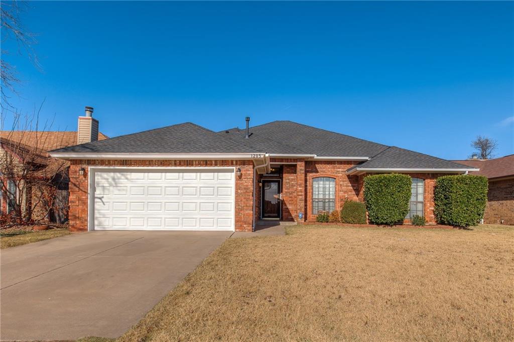 LOVELY 3 BED, 2 BATH, 2 CAR GARAGE with In-Ground STORM SHELTER... Pls TEXT Us Directly to schedule a showing & to request an application. Living room has brick Fireplace w/ mantle & Ceiling fans in all main rooms, window treatments and new energy efficient double pane vinyl windows have been installed through out, solid surface kitchen counter tops, under counter lighting, breakfast bar, If standing at the kitchen sink you can view the dining rm and living room, spacious bedrooms, each w/ their own walk-In closets, primary bedroom has 2 very sizeable walk-In closets, the utility room is separate so you don't not need to walk thru it to get to thInside the house has a large pantry right off of it, there is also another space at the end of the kitchen where you can put a desk or a second table, covered back patio, spacious backyard, outbuilding for storing lawn equipment and tools, security system, garage has in-ground storm shelter, very clean, move-in condition, 1 small (under 15 pd) dog is allowed, security deposit is $1,750., Owner requires: a completed application, a clear background check, good rental history, credit Score of 600 or higher, 2.5 x the rent in income.