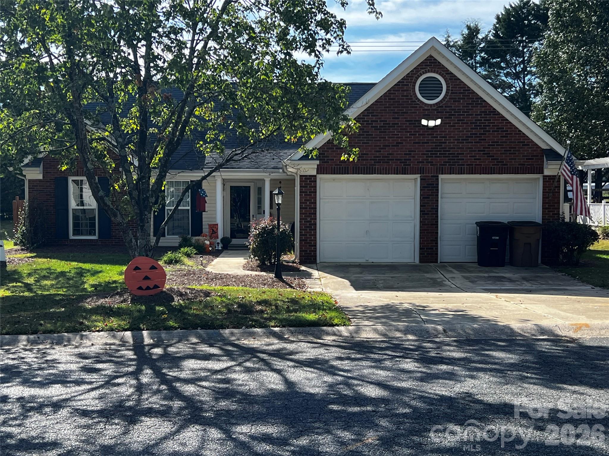Well maintained ranch home with sunroom! Open floorplan with no wasted space.  The vaulted ceiling gives a more open feel.  Start entertaining in the sunroom and let it flow out onto the nice paver patio where you'll enjoy a private backyard oasis.  Home sits at the main entrance immediately off main road just a short drive to I-74.