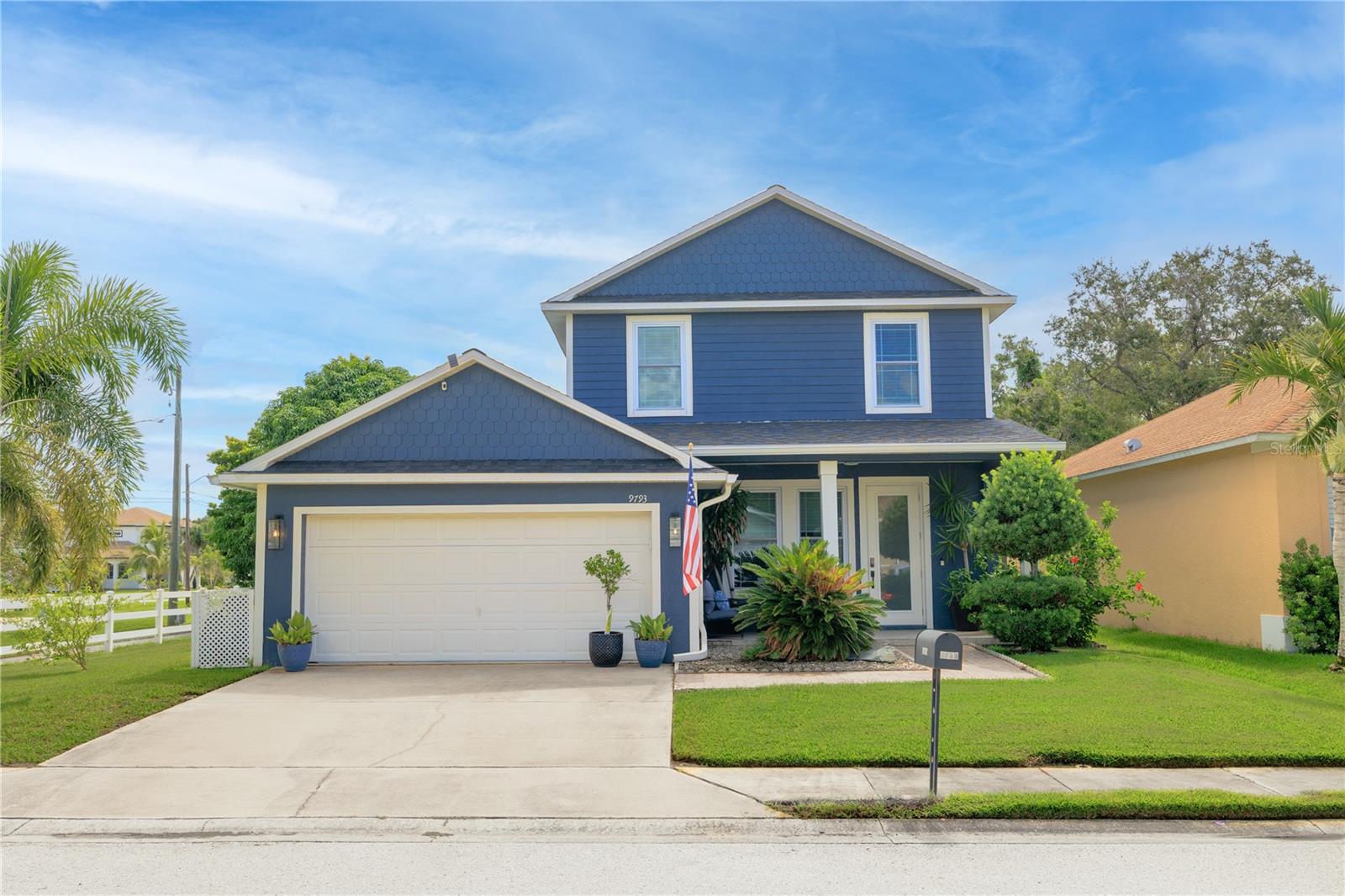 Step into a home where many upgrades have already been taken care of, so you can simply move in and start enjoying the Florida lifestyle. This spacious 4-bedroom, 3.5-bath residence offers over 2,000 square feet of thoughtfully designed living space on a private corner lot with no rear neighbors.

Nearly every major system has been updated in recent years: a brand-new roof, water heater and remodeled primary bath in 2024, new HVAC, garbage disposal and water softener in 2023, impact-resistant windows, stainless appliances, and flooring in 2020, plus a new front door in 2025. The result? A property that feels fresh, modern, and worry-free.

With two primary suites—including a ground-floor retreat featuring vaulted ceilings and dual walk-in closets—this home offers flexibility for multi-generational living, hosting guests, or creating the private sanctuary you’ve always wanted. The kitchen with granite countertops flows seamlessly into the living area, making it perfect for both everyday living and entertaining. Outside, you’ll enjoy a lush yard filled with banana, mango, orange, and cherry trees, all supported by a programmable sprinkler system. 

Located ~25 feet above sea level in Flood Zone X, this home is high and dry, with no flood insurance required—giving you peace of mind alongside comfort. Add in the quiet dead-end neighborhood, nearby community center, walking trails, and sports fields, and you’ll find everything you need right at your doorstep.
9793 65th Way N. is more than a home—it’s a lifestyle upgrade, ready and waiting for its next owner.
