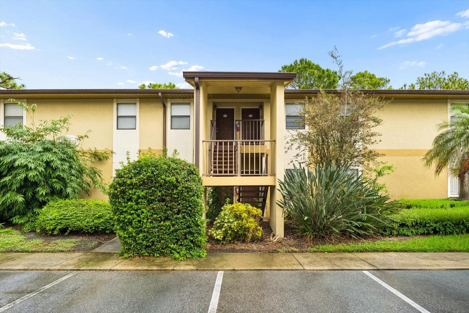 Welcome to easy Florida living in the gated community of Bella Vista! This 2-bedroom, 2-bathroom ground-floor condo offers 901 square feet of comfortable living space with the convenience of no stairs, walkin closet and one assigned parking space. Step outside to the screened-in patio, the perfect spot to enjoy your morning coffee, relax with a good book, or enjoy Florida’s beautiful weather. The community sits on Seminole Lake, providing kayaking and some beautiful bird watching! The convenient ground-floor location is close to the community pool, mailboxes, and other amenities, making everyday living easy and enjoyable. The seller is offering the condo furnished, including the existing furniture and household contents, creating an excellent opportunity for a buyer looking for a move-in-ready Florida home, seasonal getaway, or investment property.With monthly association dues of just $482, this gated community offers an affordable, low-maintenance Florida lifestyle. Just bring your suitcase and start enjoying the Florida sunshine!