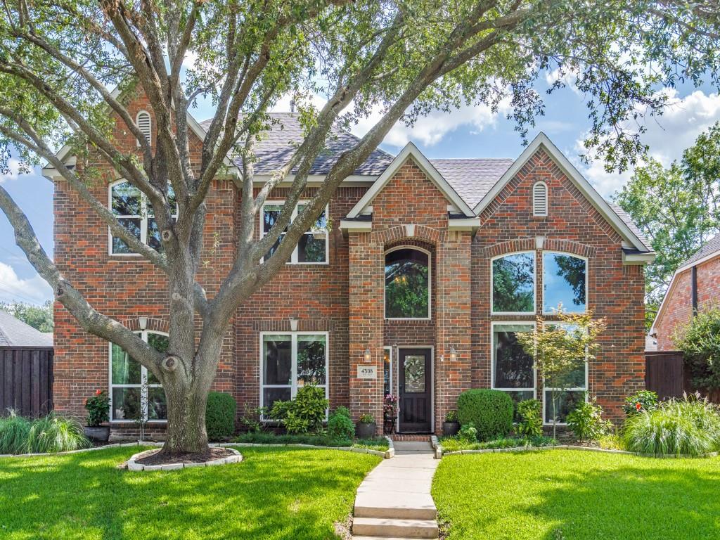 Stunning West Plano home in an unbeatable location—walking distance to highly rated schools (K–10), recreation centers, parks, & scenic trails. This spacious residence offers 4 bedrooms, 3.5 baths, 3 living areas, & 2 dining spaces, designed for both comfortable living & elegant entertaining*Upon entry, you’ll be welcomed by hand-scraped hardwood floors & a striking grand staircase, with a perfectly placed niche ideal for seasonal décor*The downstairs primary suite features soaring ceilings, a spa-like bath with jetted tub, separate vanities, oversized shower, & a generous walk-in closet with space for every season*The kitchen is a chef’s delight with granite countertops, ample cabinetry, center island, & breakfast area filled with natural light*Enjoy hosting in the adjoining formal living & dining rooms, or relax in the family room with its high ceilings & cozy fireplace*Step outside to your private backyard oasis—complete with sparkling pool, spa, covered patio, & a spacious cabana area with reinforced slab, ready for your dream outdoor fireplace or kitchen*Rear entry garage includes an electric gate, with wrought iron fencing separating pool and driveway for safety*Recent updates include energy-efficient windows, AC unit, water heater, WiFi sprinkler system, and pool pump—ensuring peace of mind and modern efficiency* A truly remarkable home combining location, luxury, & lifestyle!