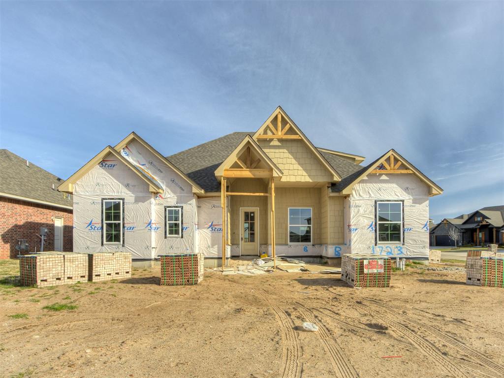 Located in the desirable Cedar Lane neighborhood just two miles from the University of Oklahoma campus, this stunning new construction home offers the perfect blend of style, space, and flexibility. Situated on a premium corner lot, the home features a side-load three-car garage that adds both convenience and impressive curb appeal. Inside, the spacious vaulted living room is filled with natural light, creating an open and welcoming atmosphere that feels both elegant and comfortable. The kitchen is beautifully designed with custom cabinetry, quartz countertops, and stainless steel built-in appliances, along with a generous walk-in pantry that provides plenty of storage and functionality.The private primary suite is thoughtfully designed as a relaxing retreat, featuring a large walk-in shower with a rainhead, a freestanding tub, quartz countertops, and a spacious walk-in closet. Just off the entry, a versatile flex space offers the perfect option for a home office, guest bedroom, or hobby room. Two additional bedrooms are also located on the main level, making the layout both practical and family-friendly.Upstairs, you’ll find even more usable space, including a built-in office nook with a desk, a large bonus room perfect for a game room or media space, and a full bathroom. The oversized back patio provides plenty of room for entertaining or simply relaxing outdoors.This home is filled with beautiful details, high-end finishes, and thoughtfully selected fixtures throughout. Even better, it is still under construction, which means a buyer who acts quickly can still choose their own paint colors, lighting fixtures, plumbing fixtures, countertops, and more — a great opportunity to personalize the home and make it truly their own. ?