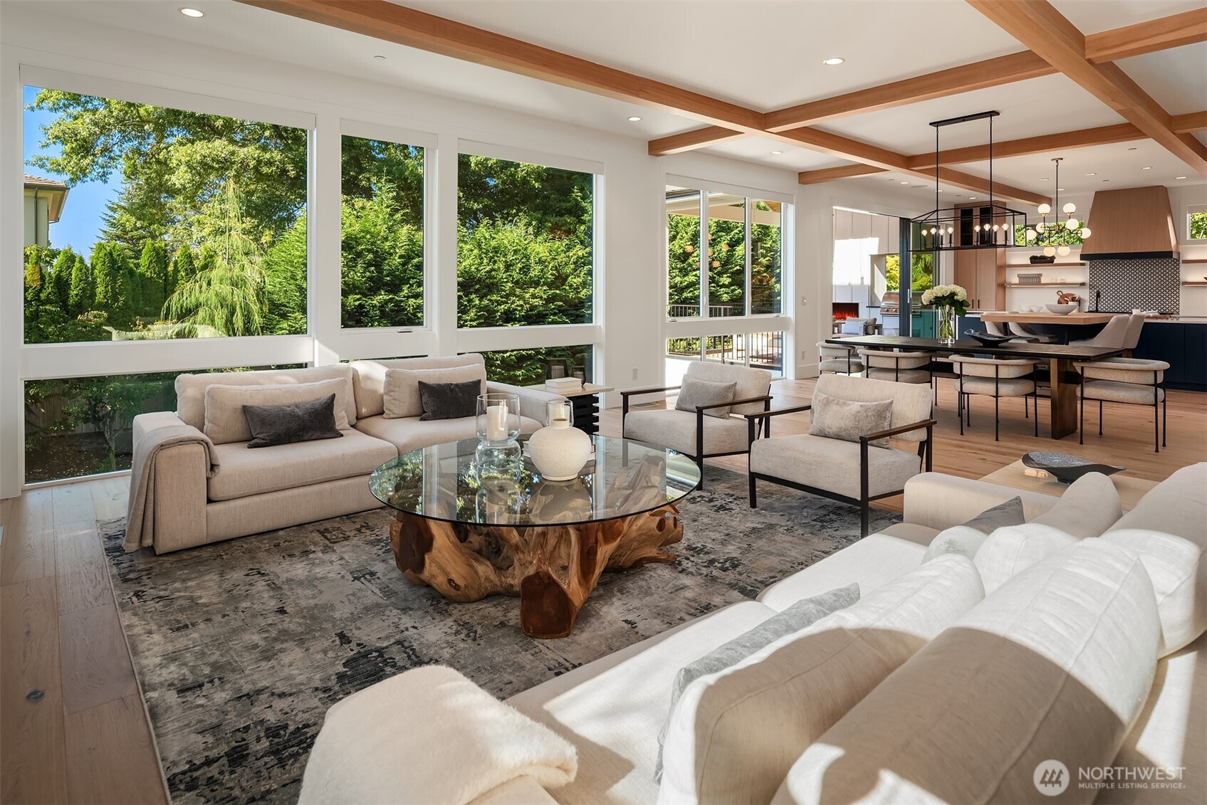 Open-concept great room.