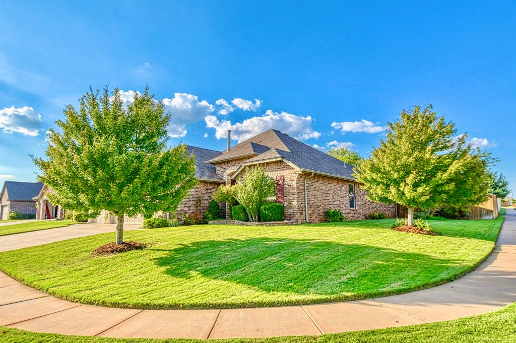 Fastidiously maintained and loved!  Located in the desirable gated community of Belmar North, this stunning custom-built home is a short "chip" away from the Belmar Golf Course. The corner lot with mature and detailed landscaping provides exceptional curb appeal and a welcoming first impression. Step inside to an open-concept floor plan designed for both comfort and entertaining. The home features three bedrooms plus a large study/den, which could easily serve as a fourth bedroom with its additional closet. The spacious owner’s suite offers a relaxing retreat with vaulted ceilings, large walk-in closet, views of the professionally landscaped backyard, and leads to a spa-inspired bath featuring a double shower, garden tub space, and elegant finishes.  The chef’s kitchen is equipped with granite countertops, a large bar for seating, stainless steel appliances, a generous pantry, and ample storage—ideal for hosting family and friends. Flowing seamlessly into the living and dining areas, this home makes gatherings effortless.
Enjoy the outdoors year-round on the covered patio with ceiling fan overlooking a beautifully maintained backyard.  Did we mention the butterflies and hummingbirds? It's a nature-lovers backyard with flowering plants designed to host your flying friends!
This property also showcases thoughtful upgrades for both convenience and peace of mind:
Post-tension foundation slab; Wind and hail–resistant roof 2016; Wraparound sidewalk; Storm shelter; Upgraded/expanded sprinkler system; New oven/range 2023; Water Heater 2018; HVAC 2018; and 36-inch doorways to accommodate wheelchairs.
With its elegant design, modern upgrades, and low-maintenance features, this home blends comfort, functionality, and style in one perfect package.