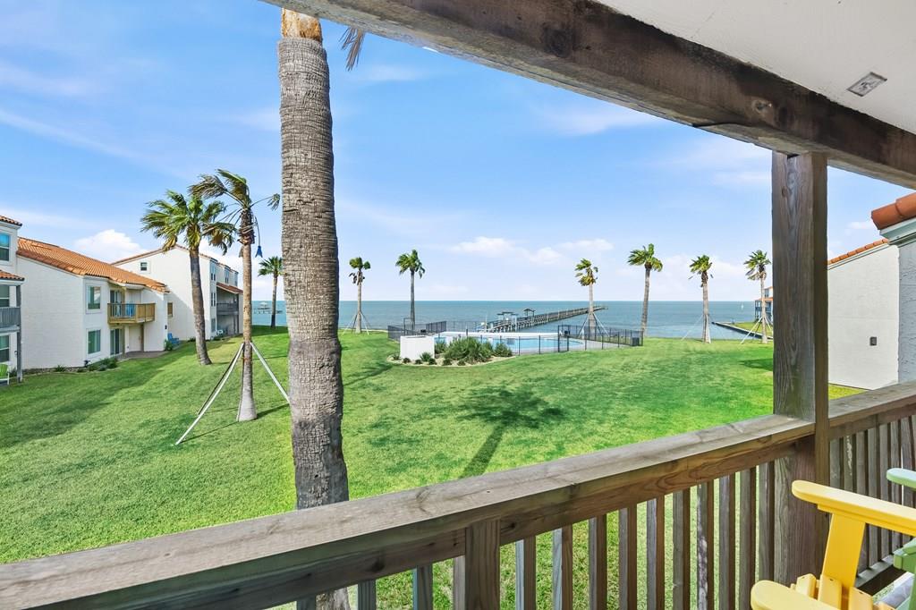 2 Bedroom | 2 Bathroom | Bonus Room w/ King Bed | Offered Turnkey & Furnished | Wake up to breathtaking Aransas Bay views in this Allegro North condo with a BONUS room! Thoughtfully updated and well-maintained, this turnkey unit features an open-concept layout, a bright living area, and a private balcony with seating—perfect for enjoying sunrises or evening breezes. The bonus room adds flexible space for guests, an office, or hobbies, and in-unit laundry adds convenience. Located in a picturesque bayfront community, enjoy two pools, tennis courts, a boat launch, a lighted fishing pier with fish cleaning station, and beautifully maintained waterfront grounds with designated parking. Just 2 miles from Rockport Beach and a quick golf cart ride to Rockport & Fulton's shopping, dining, and entertainment, this condo offers the ideal coastal lifestyle. Whether seeking a personal retreat or rental opportunity, this property delivers. IMPORTANT: The seller is willing to take financial responsibility for ALL fees and assessments, regardless of the outcome, for pending HOA litigation, and will escrow funds for the buyer's use with expenses related to the litigation.