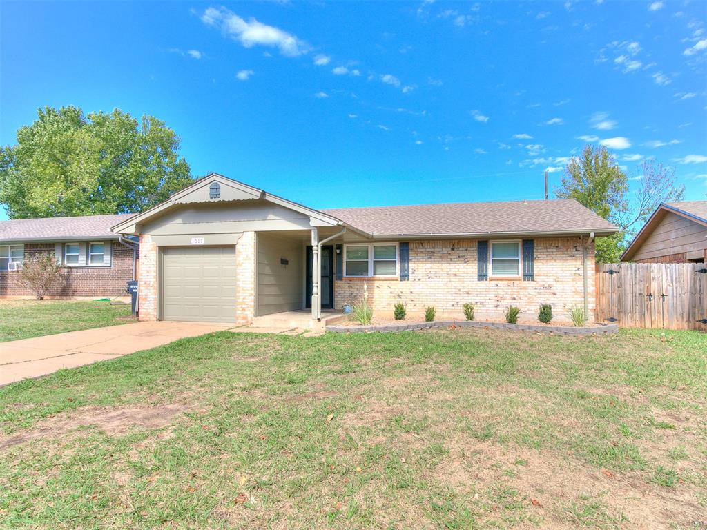 Adorable move-in ready home in Moore School District! Don't miss this three bedroom, one bathroom home offered at a terrific price! New paint inside and outside just completed! This home has a spacious kitchen, newer flooring installed, a separate dining space and ceiling fans in all bedrooms! The laundry is located inside as an added perk! The backyard is large and has room for children and pets to play! Very easy access to I-35 for commuting, yet tucked into a quiet neighborhood. Enjoy the convenience of shopping, entertainment and restaurants nearby! This could be a great starter home, down-sizing home or a wonderful rental opportunity for a landlord. Schedule your showing today!