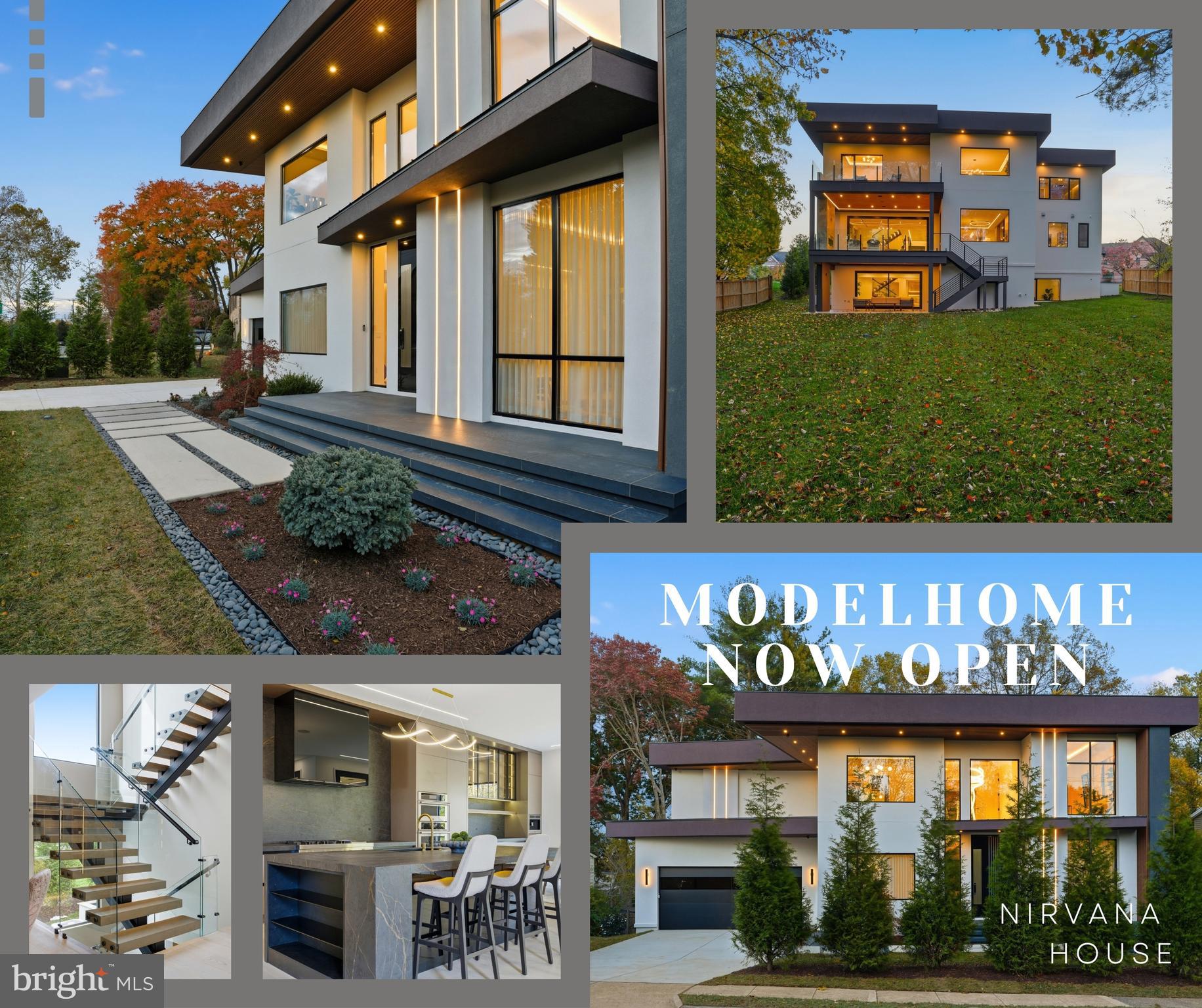 Model Home Now Open! Open House this Saturday and Sunday from 2:00–4:00 PM! Stop by to design your dream home or choose from one of our available model options! Welcome to Nirvana House – The Pinnacle of Modern Luxury Living! Located in the heart of Vienna, Virginia, Nirvana House is a modern architectural masterpiece that redefines the meaning of contemporary luxury. Set on a lush 16,417 SF lot, this residence spans over 7,972± square feet of inspired design, blending refined elegance, cutting-edge technology, and everyday functionality.Just minutes from Tysons Corner, this exceptional home offers the perfect balance between urban sophistication and suburban tranquility.Main Level – Seamless Living & EntertainingSpanning 2,530± square feet, the main level welcomes you through a 10-foot pivot glass door into a two-story foyer framed by steel-and-glass floating stairs and floor-to-ceiling European windows that fill the home with natural light.Designed for effortless flow, the main level features a private home office, formal living and dining rooms, a breakfast nook, and a stunning modern kitchen with European cabinetry, an oversized island, and sleek finishes. A spice kitchen, walk-in pantry, custom-built mudroom, and dedicated pet shower elevate convenience to luxury.A 17-foot sliding glass wall opens to a covered terrace featuring porcelain tile flooring, a fireplace, integrated speakers, wood ceiling, and glass railings with steps leading to the backyard — creating a seamless indoor-outdoor living experience. 10 feet main level ceiling height, emphasizing openness and grandeur.Upper Level – Private SerenityThe upper level, offering 2,912± square feet, is a sanctuary of privacy and comfort. It features four ensuite bedrooms, each with custom walk-in closets and spa-inspired bathrooms.The owner’s suite is a true retreat, showcasing dual European walk-in closets, a luxurious spa like bath with heated floors, floating dual vanities, custom lighting, a smart water closet, rain shower, and a sculptural freestanding tub. Step outside to the private covered balcony finished with porcelain tile and glass railings, ideal for tranquil mornings or nights.Upper Level Additional highlights include 10-foot ceilings, an elevator shaft, and a designer laundry suite with an elevated washer and dryer — the kind of detail you’d expect to find only in a magazine.Lower Level – Wellness & EntertainmentThe lower level, spanning 2,530± square feet, is the ultimate leisure and wellness haven. Featuring 9-foot ceilings and abundant natural light, this fully walk-out level includes a recreation lounge, custom wet bar, wine display wall, fitness room, steam shower, dry sauna, and a powder room. An additional bedroom with ensuite full bath and walk-in closet offers perfect guest accommodations. A covered patio extends the entertainment space outdoors.Every inch of Nirvana House speaks to excellence in craftsmanship and design. The exterior is finished with smooth stucco exteriors, architectural accents, and exterior LED lighting that defines its striking silhouette.Inside, 10-inch European white oak engineered flooring flows throughout upper 2 levels, complemented by custom built-ins, European cabinetry, and modern gas fireplaces that bring warmth and elegance to key living spaces.Nirvana House is also a has smart home features, allowing you to control lighting, sound, cameras, and more at the touch of a button — luxury and convenience intertwined.Prime LocationPerfectly positioned for both work and play, Nirvana House sits just: 1.5 miles from Tysons Corner, 20 minutes to Washington, D.C., 14 miles to Reagan National Airport, 14 miles to Dulles International Airport, 10 miles to River Bend Golf & Country ClubStep into the future of modern luxury. Step into Nirvana House. Additional homesites available upon request.