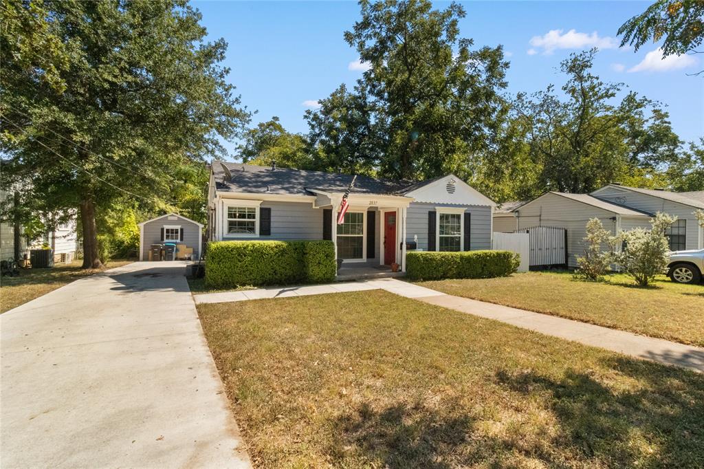 Welcome to this beautifully upgraded home nestled on a quiet street in the heart of the Historic Handley district. Full of character and modern comforts, this gem features energy-efficient heating and AC, gas cooking, original hardwood floors, and durable LVP flooring for a seamless blend of classic charm and contemporary living.

Enjoy the convenience of a newly poured 10-foot-wide driveway, a fully privacy-fenced backyard, and a spacious storage building — perfect for hobbies, tools, or extra space. The lot is just under one half acre.

Located just steps from the beloved Crème de la Crème Bakery, and only a short drive to major shopping centers, dining, and entertainment. Plus, you're just 20 minutes from DFW Airport, making travel a breeze.

Don’t miss this rare opportunity to own a move-in-ready home in one of Fort Worth’s most historic and desirable neighborhoods!