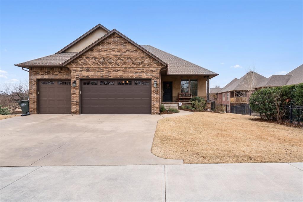 Welcome to this beautifully maintained, one-owner home in the highly sought-after Coffee Creek neighborhood of Edmond. Built in 2015, this spacious 4-bedroom, 3.5-bath residence offers a thoughtful layout with two living areas, a dedicated office or flex space, and a rare walk-out basement—perfect for entertaining or multi-generational living.Enjoy stunning, unobstructed pond views that expand your backyard experience and create a serene backdrop year-round. The upper-floor outdoor balcony provides the perfect spot to relax and take in the scenery, while the safe room adds peace of mind. Inside, the home features rich wood floors, brand-new carpet, and elegant marble and granite countertops throughout.This home is ideally located just steps from the neighborhood walking trail, which connects directly to Mitch Park, offering miles of trails, recreation, and green space. Coffee Creek residents enjoy exceptional amenities including walking trails, pools, playgrounds and picturesque ponds.Located in Edmond School District and centrally positioned for easy access to shopping, dining, and major roadways, this home combines comfort, quality, and incredible views in one of Edmond’s premier communities.