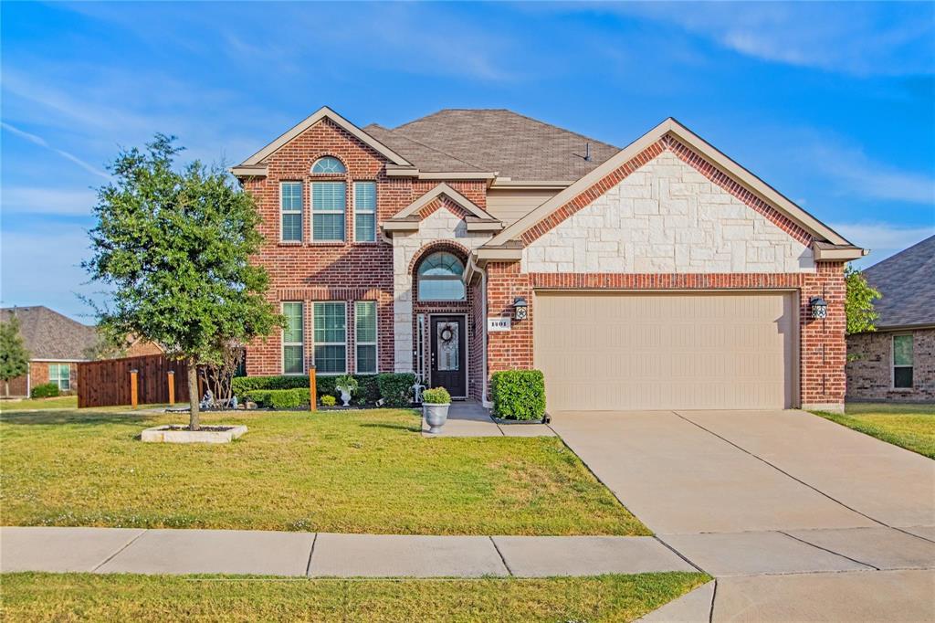 Welcome to this spacious 4-bedroom home nestled on a desirable corner lot! The open concept living room boasts beautiful wood flooring, high ceilings, and a decorative gas fireplace, creating a warm and inviting atmosphere. The primary bedroom is on the first floor and features an ensuite bathroom with a garden tub, separate shower, dual vanity sinks, and a large walk-in closet. 

The kitchen offers granite countertops, a breakfast room, and an additional space that can be used as a formal dining or second living area. A half bath downstairs adds convenience for guests.

Upstairs, you’ll find three generously sized bedrooms and a versatile second living area, that is perfect for a game room, office, or flex space. Step outside to enjoy the extended covered patio and the oversized backyard, ideal for entertaining or relaxing outdoors.

Don’t miss the chance to make this wonderful home yours! Schedule a showing today!