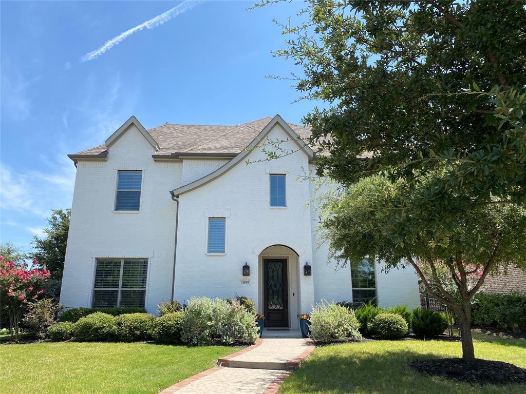 Beautiful Drees home in the highly desirable Hollyhock community of Frisco! Situated on a corner lot, this 4-BEDROOM, 4-BATH home offers wood flooring, soaring ceilings, abundant natural light, and stylish finishes throughout. The gourmet kitchen features a large island, farmhouse sink, DOUBLE OVENS, GAS COOKTOP, and walk-in pantry. Easily entertain with this open kitchen to the spacious living and dining areas. The private primary suite and an additional bedroom with full bath are conveniently located on DOWNSTAIRS. Upstairs, enjoy a GAME ROOM, dedicated MEDIA ROOM, and two secondary bedrooms. Relax on the COVERED PATIO overlooking the low-maintenance backyard. Community amenities include a pool, clubhouse, parks, and walking trails. Ideally located near Omni PGA Frisco Resort, the future Universal Kids Resort, shopping, dining, and top-rated Frisco ISD schools. HOA includes front yard maintenance and community features!