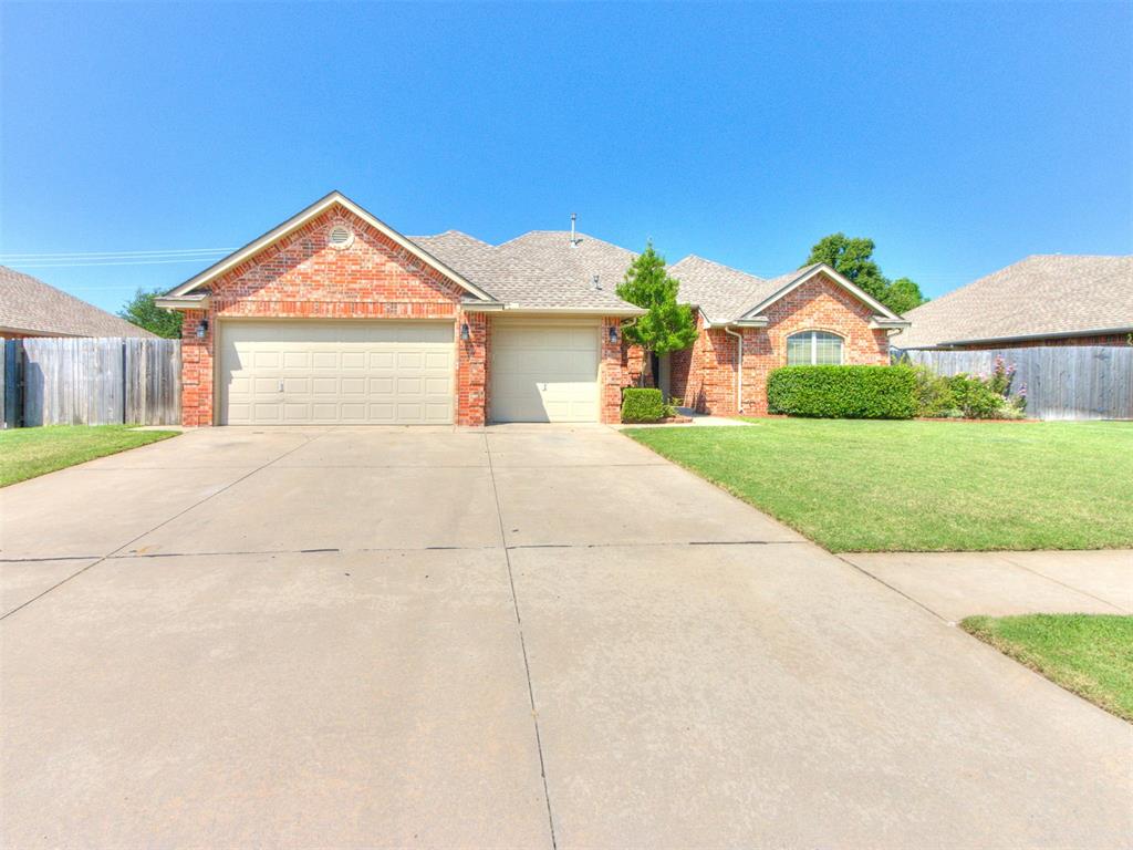 You will feel at home the minute you walk through the front door! This great home features 4 nice size bedrooms, 2 bathrooms, spacious and open living area, and a spacious kitchen that is perfect for entertaining and gathering! The 3-car garage is perfect for additional storage or a hobby space, and you will still have room for your vehicles. You will appreciate the ample storage throughout! During the seller's ownership, they have added/replaced: new dishwasher, storm shelter, gas stove/oven, security cameras, back fence panels, and solar panels (seller intends to pay off the solar panels at the time of closing). The solar panels also have backup batteries, giving you extra peace of mind in a power outage. The roof was replaced at the time the seller purchased the home in 2020. Did I mention Oakridge Elementary School and Southmoore High School are within walking distance?!  The great location provides easy access to stores, restaurants, and amenities! Welcome home! Realtors- please see MLS attachments and private remarks!