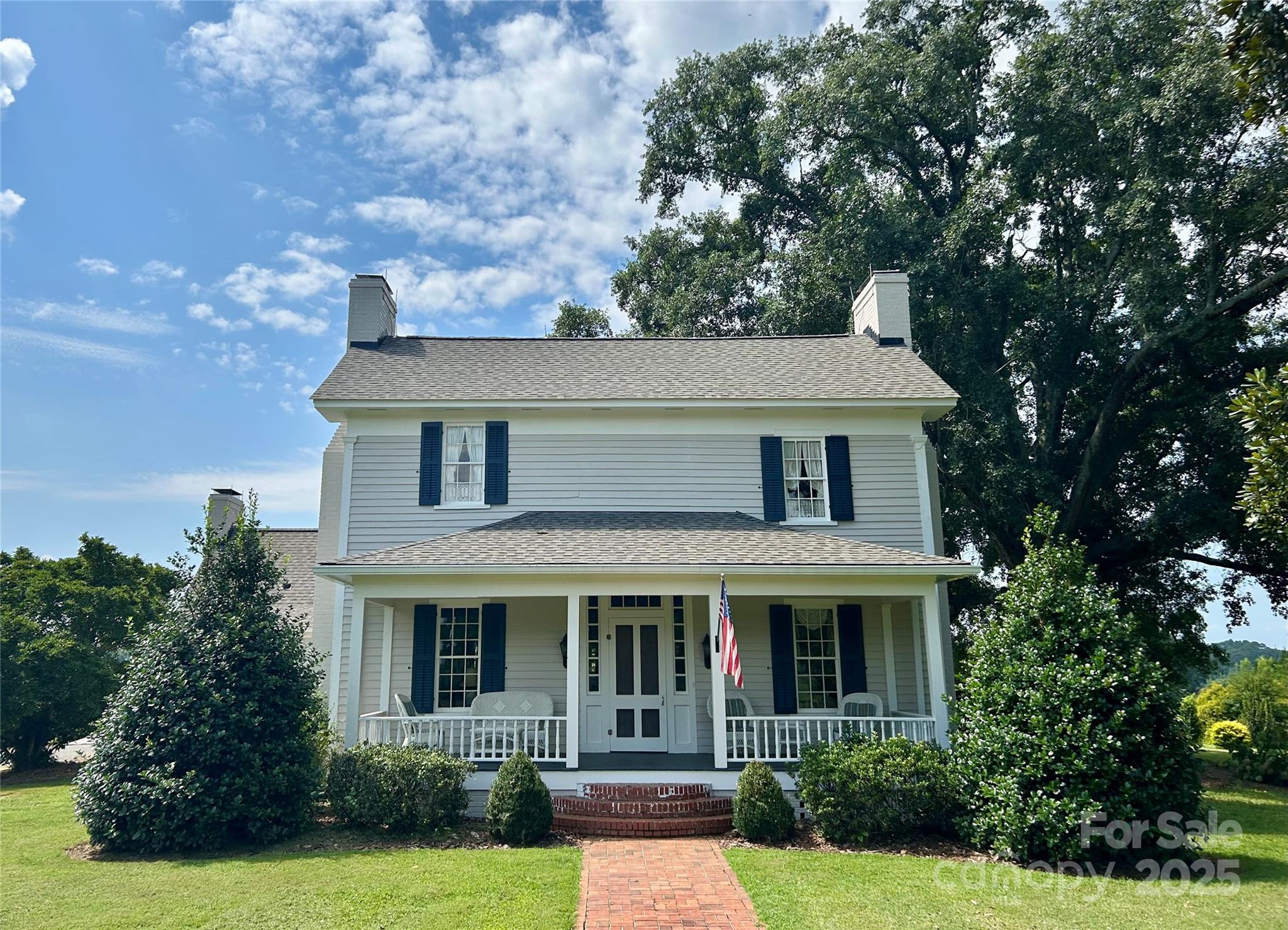 The Randall House: Rare opportunity to own an early Colonial American plantation home on 27 acres. Pre-1800s - overbuilt circa 1835, listed on the National Register, protected by Preservation NC covenants. Restored 1970s, home retains original hand-planed moldings, mantels, wide-plank floors, more. Formal parlor & library with fireplaces/built-ins. Dining room with hand-painted mural depicts early plantation life. Kitchen/Great Room offers vaulted ceiling, massive stone wood-burning fireplace. Butler's Pantry/wet-bar has pass-through to Great Room. 2 of 3 bedrooms have original fireplaces. Rear porch overlooks brick patio and rolling fields. Outbuildings: 1,255 sf original slave cabin (no HVAC); 40x50 metal pole barn with 200-amp service; former milking parlor is now office/pool hall. One of few remaining plantation homes in NC. No subdivision allowed. Not just another old house, but a valuable piece of early American history. Historic records convey—contact listing agent for details. Perfect for a family compound, equestrian center, or event venue.