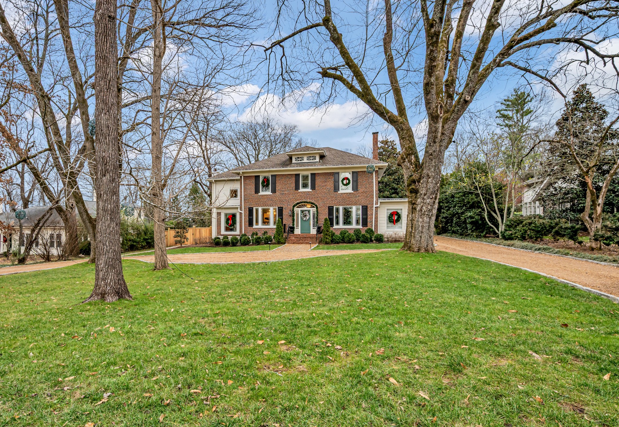 Southern luxury living at its finest in Belle Meade ~ One of the quietest streets in 37205 ~ Fully Renovated ~ New Landscaping, Exterior Lighting, Side Fence, Windows ~ New Interior Lighting, Sonos Sound System, High-Speed WiFi System ~ Stunning Renovated Kitchen + All Baths ~ New Bourbon-Tasting/Bar Room ~ Entertain in Style: Formal Living, Den, Rec Room, Sun Room, Screened Deck, Covered Balcony >> Separate 1000 SqFt Apartment >> Full guest/resident/party/studio house w/full kitchen, living, bed, bath, & storage!