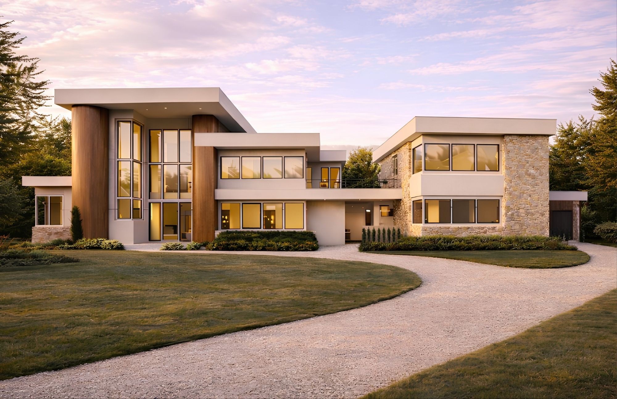 This extraordinary estate, known as Golden Hour crafted by Paros Group, sits on over 2 gated acres and is zoned for Williamson County schools. Offering more than 11,000 sq ft, the home is thoughtfully designed for elevated everyday living and effortless entertaining. Marvin large-scale windows and doors allow natural light to pour in, creating bright, airy interiors and seamless indoor-outdoor flow throughout the home.The showpiece chef’s kitchen features an oversized island, professional-grade appliances, scullery, and dedicated wine area, flowing seamlessly into sophisticated dining and living spaces accented by custom fireplaces and architectural detail throughout. The main-level primary suite is a true retreat with dual walk-in closets, a spa-inspired bath with freestanding tub, rain and steam shower, plus a private sitting room anchored by a cozy fireplace. A dedicated wellness space adds a resort-level element with a sauna and optional cold plunge.Additional highlights include a main-level guest suite, office and library, multiple wet bars, elevator, a club room that opens directly to the pool, a basement-level safe room, expansive bonus and entertaining areas, and a flexible studio apartment separate from the main house with full bath and walk-in closet, ideal for a private office, au pair suite, or in-law quarters.Outdoor living is equally impressive, set on a large, flat backyard and featuring a patio with retractable screen, outdoor kitchen, pool and spa, with the option to add a sunken firepit and putting green, all complemented by a covered rooftop deck. The home is equipped with Control4, includes a tranquil courtyard with fountain, and offers a 6-car garage for the true enthusiast. Contract early and there is an opportunity to add a pool house to complete this stunning estate.Between the curated curves, plaster finishes, and meticulous craftsmanship, this property delivers a rare combination of luxury, functionality, and lifestyle.