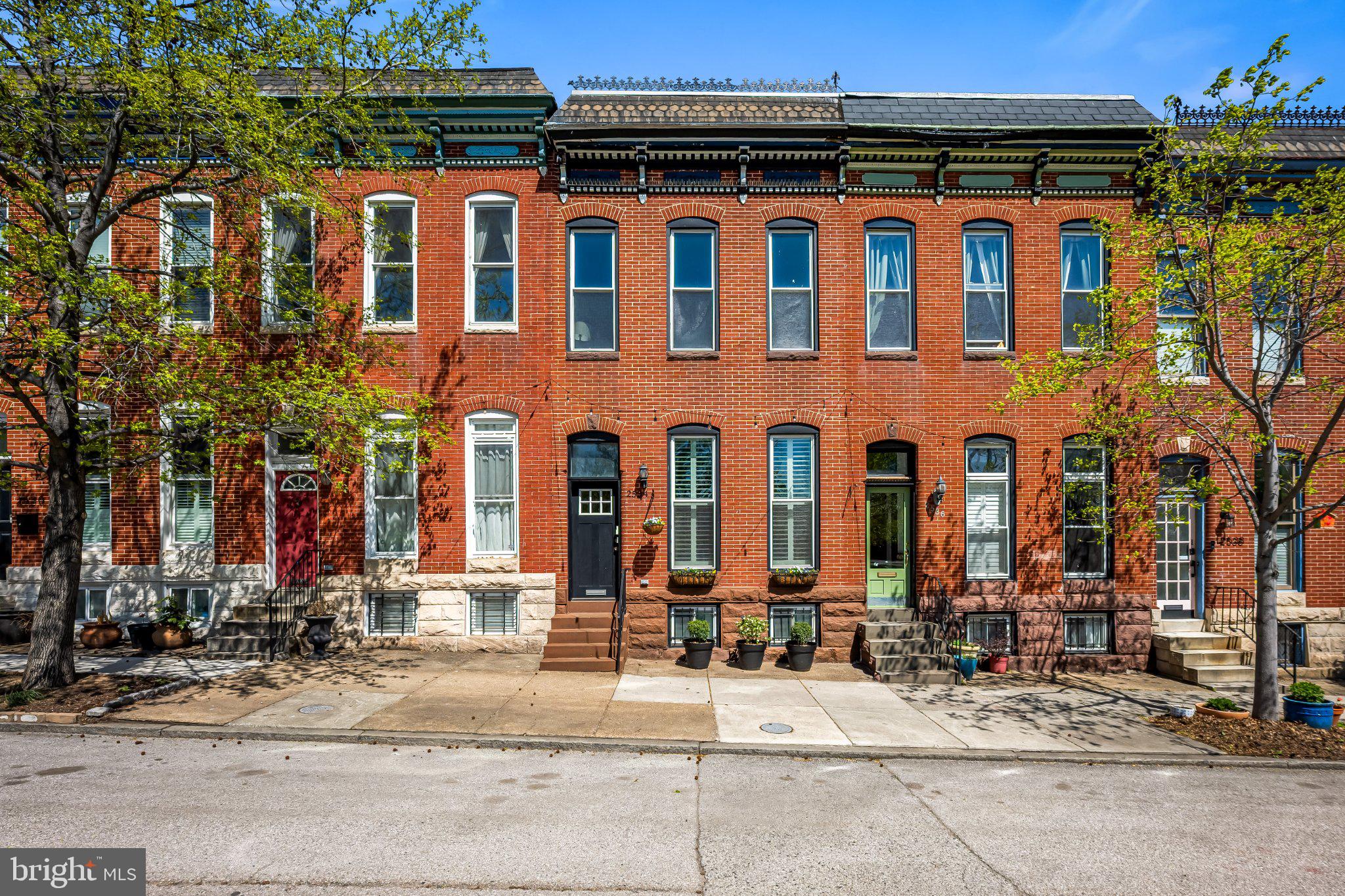 Welcome to this perfect park-front home in the heart of the Patterson Park neighborhood! Enjoy outstanding views of the whole city from the expansive rooftop deck. Best spot for watching Fourth of July and New Year's fireworks. Lovingly maintained and tastefully updated home. New roof/rooftop deck (2022-2023). Hardwood floors throughout. Spacious rooms with high ceilings. Three upstairs bedrooms, one primary ensuite bathroom with walk-in shower, and one full hallway bathroom with soaking tub. Bonus full bathroom in basement. And a rear off-street parking pad/patio! Schedule a tour today!