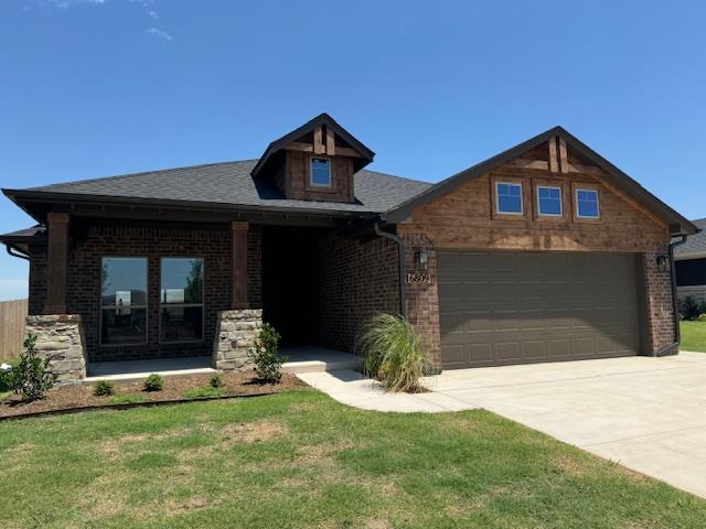 Newly built ENERGY EFFICIENT CONSTRUCTION in the Abbot Lake community in SEOKC.... Moore school district.  Conveniently located off SE 89th and Sooner Rd for a quick commute south to Norman or North to Tinker Air Force Base.  Open floor design with wood look tile throughout the main living areas.  Kitchen sink overlooks the living room with breakfast area in between.  Lots of natural light in the kitchen highlighting the stainless steel gas range, built in microwave and pantry.  Master suite to the side of the home with a tile shower, garden tub, double vanity and walk in closet.  Secondary bedrooms to the back of the home complete with carpet and ceiling fans.  Covered back patio with fenced backyard, pet friendly with additional refundable pet deposit.