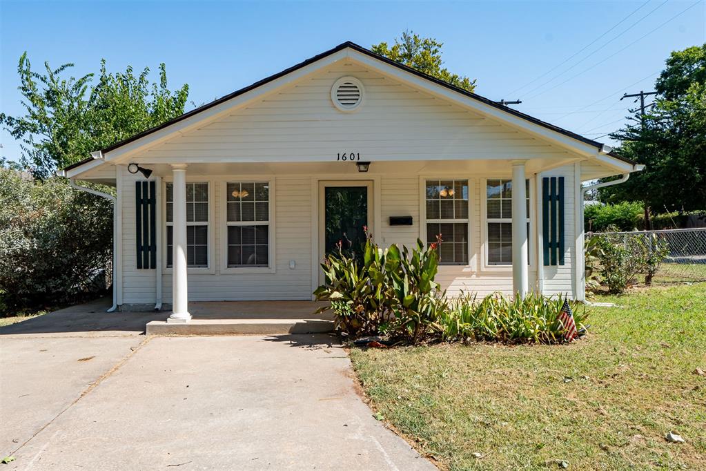 Adorable, affordable, and cheaper than rent! Built in 2004, this charming corner-lot home is the perfect opportunity for First-Time Buyers, Downsizers, or Investors looking for a move-in-ready property with thoughtful and efficient capital updates throughout. HomeOWNership at it's finest, from the inviting front porch with plenty of room for 4 rocking chairs to the spacious, chain-link fenced backyard, this home offers comfort inside and out. Abundant natural light streams through newer windows with brand-new screens, creating a bright, welcoming atmosphere. Cool, easy-care tile flooring extends through the living room, dining room, kitchen, hallway, and bathroom, while fresh interior paint and ceiling fans throughout add to the home’s inviting appeal and comfort level. The beautifully updated kitchen features stunning quartz countertops, a new sink, garbage disposal, modern lighting, a brand-new dishwasher, additional new appliances, and a gas stove that’s ready for your favorite home-cooked meals. The conveniently located hallway laundry area makes everyday living easy, and the bathroom offers double sinks, a new toilet, and a fiberglass tub/shower combination. Step outside through the door off the kitchen to enjoy the large backyard, ideally located to wipe off those muddy paws. The yard offers plenty of room for kiddos, pets, gardening, or entertaining. Two generously sized storage sheds provide exceptional space for lawn equipment, tools, hobbies, and outdoor toys. Additional updates include a recently serviced HVAC system and roof replaced in 2023, giving Buyers added peace of mind and maybe a break on Homeowners insurance. Close proximity to Flower Garden Park, Bellle Isle shopping and dining, Western Avenue, and Penn Square Mall. With its charming character, numerous updates, functional floor plan, and affordable price, this move-in-ready home is one you won’t want to miss!
