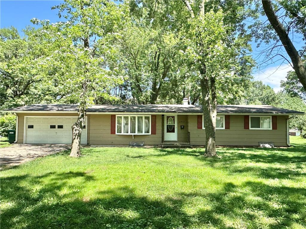 You'll love this 3 BD, 1.5 BA true ranch home! The spacious living room features vaulted ceilings. The kitchen is open to the dining room and has an eating bar. The laundry room is off the kitchen & also has the door coming in from the garage. The 3 bedrooms and full bathroom are down the hall from the living room. The half bathroom is off the master bedroom. There's a full unfinished basement. There is a family room down there that has walls up but no flooring. Lots of space that could be easily finished, if needed.  Large backyard. Dog kennel is negotiable. Nice level lot.