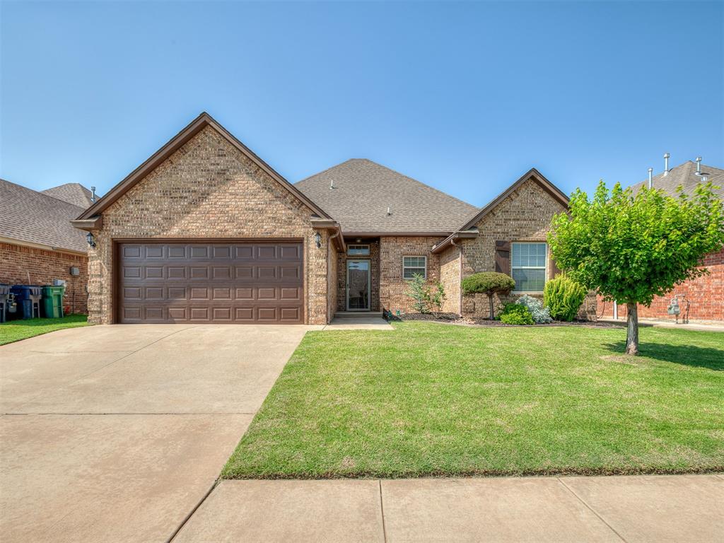 This cul-de-sac home in Williamson Farms, one of  south OKC's most cherished neighborhoods, is waiting to be yours! With a large, open kitchen, living, and dining area, it's perfect for guests or a night at home with your loved ones. Gorgeous wood floors, crown molding, and brand new paint make the living area inviting and relaxing. Granite countertops in the kitchen, beautiful stained cabinets, a new microwave, and a fridge that stays with the home will allow you to cook while carrying on conversation with your guests. The master suite features tall ceilings, TWO closets, a large glass shower, plus a tub, dual sinks, and continued granite counters and beautiful stained cabinets. Spacious secondary rooms, generous closet spaces, and a good-sized guest bathroom are the perfect compliment for the rest of the house. An excellent backyard area with covered patio is excellent for play, relaxing, or grilling. Finally, the neighborhood pool and playground is perfect for cooling down all summer long. Come see it today!