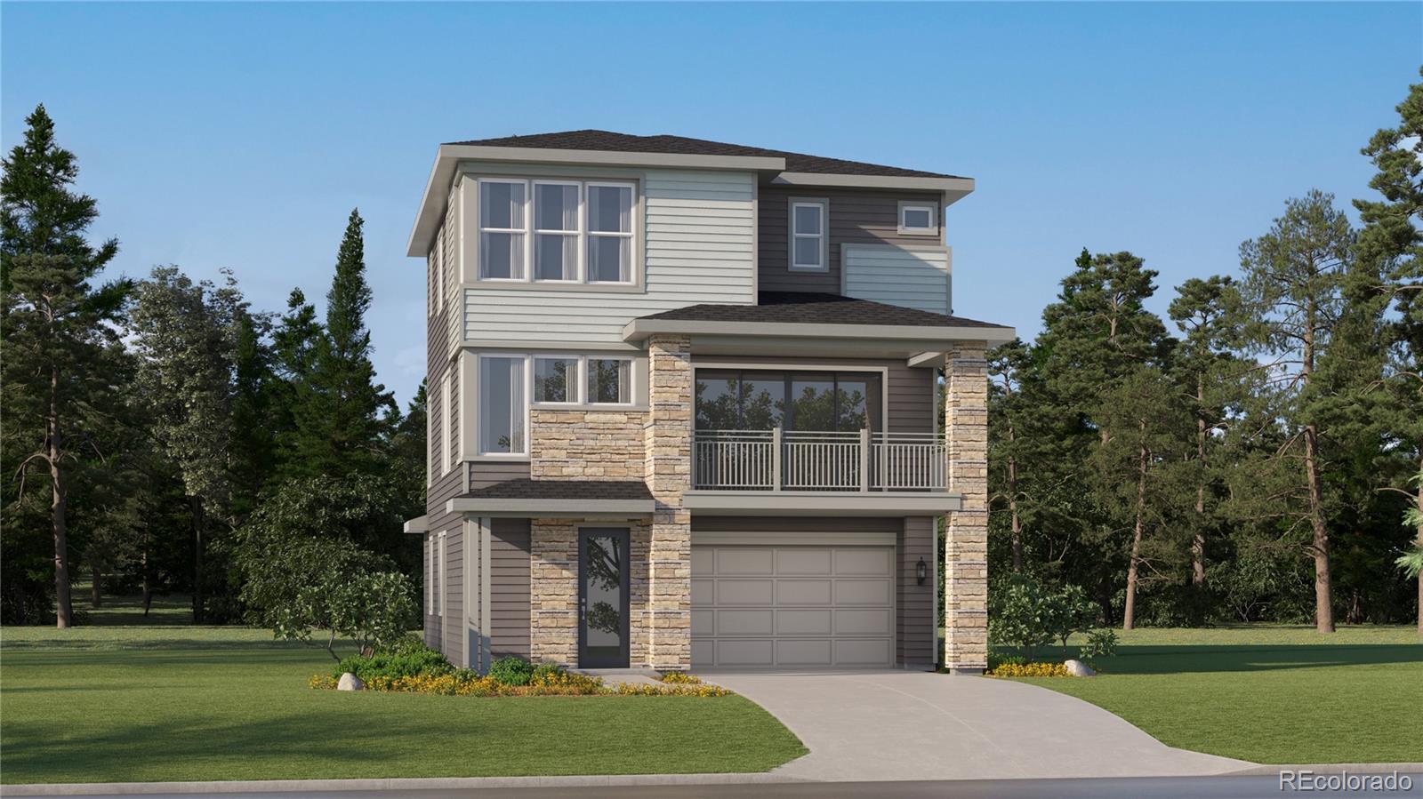 **Contact builder today about Special Financing for this home - terms and conditions apply**Anticipated completion June 2026!This stunning Horizon 3-story in the brand new Vermilion community features 4 beds (3 upper / 1 lower), 3.5 baths, tech space, great room, kitchen, 2 car garage, spacious balcony and crawlspace. Gorgeous finishes and upgrades throughout including luxury vinyl plank flooring, stainless steel appliances, front balcony low maintenance backyard space and more. This builder provides the latest in energy efficiency and state of the art technology with several fabulous floorplans to choose from. Energy efficiency, and technology/connectivity seamlessly blended with luxury to make your new house a home. Vermilion offers single family homes for every lifestyle.Close to dining, shopping, entertainment and other amenities. Photos are model only and subject to change. Association fee subject to change. Washer, dryer, whole home blinds included with this home. Photos and the Matterport 3D tour are of a model home and are provided for illustrative purposes only. Features, finishes, and layout may vary and are subject to change. Private fencing included with this home. Adjacent to a green space. Enjoy easy access to Tagawa Gardens, nearby Trails and Cherry Creek.