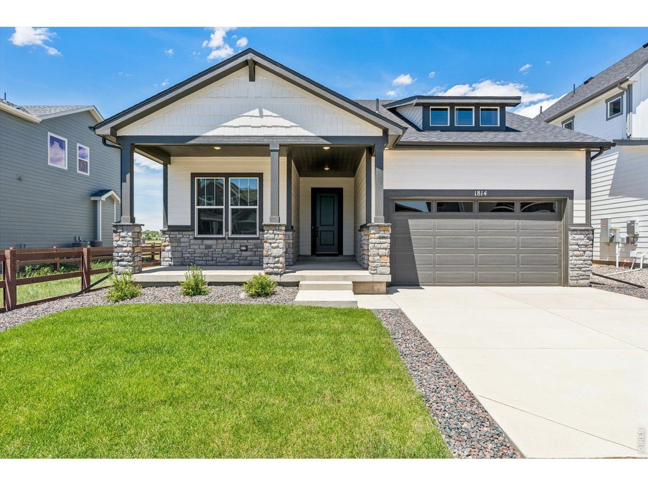An exceptional opportunity to own a luxury ranch residence backing to open space for added privacy. This home blends timeless architecture with modern sophistication. The thoughtfully designed layout features an open-concept great room and dining area anchored by a gourmet kitchen with an oversized island, dual ovens, gas range with integrated air fryer, designer hood, and built-in microwave/oven combination - ideal for both everyday living and elegant entertaining. The main level includes three spacious bedrooms, two beautifully appointed baths, a large pantry, dedicated laundry room, and organized owner's entry. A fully finished 8-foot basement adds two additional bedrooms, a full bath, expansive recreation room, and abundant storage. With no metro district, low taxes, and HOA dues that include high-speed fiber internet, this home offers exceptional value paired with refined living. Pricing, plans, and specifications are subject to change without notice. Renderings and images are artistic representations; certain exterior and interior features, landscaping, and design elements may be optional or not included in the base purchase price.