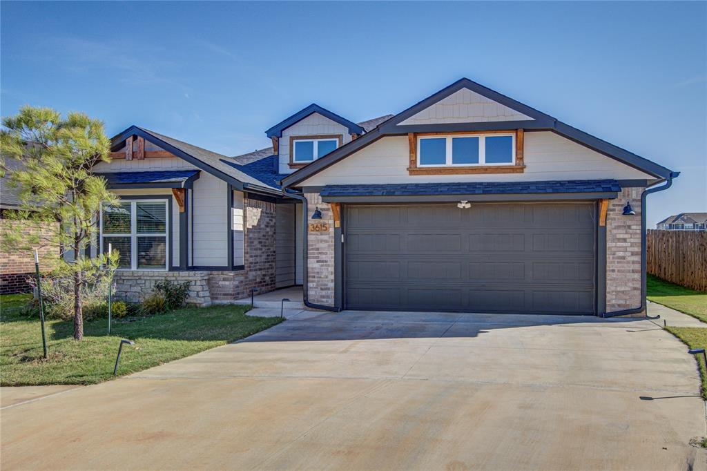 This gorgeous 4 bedroom, 3 bathroom house, built in 2023, is just 10 minutes from the University of Oklahoma! Its modern design is enhanced by wood accents, giving the space a fresh, organic vibe. The living room is complete with a cozy fireplace—perfect for relaxing evenings or entertaining. The heart of the home is the kitchen, featuring a gas stove, a large island with a farmhouse sink, and a spacious walk-in pantry. You’ll love the primary suite, which is bright and airy, thanks to its natural lighting. The en suite bathroom includes separate vanities, a stunning walk-in shower, and a roomy walk-in closet. The secondary bedrooms are comfortably sized and perfectly suited for the other members of your household, guests, or a home office. Step outside to the backyard, where a covered patio awaits, offering lovely views of the community pond. The neighborhood doesn’t just stop at your doorstep! You’ll have access to fantastic amenities like fishing ponds, walking trails, a playground, a splash pad, and a soccer field. Plus, it’s conveniently located just 5 minutes from I-35, making it easy to get anywhere in the city quickly. Don’t miss out on this incredible opportunity—come see this dreamy home today!