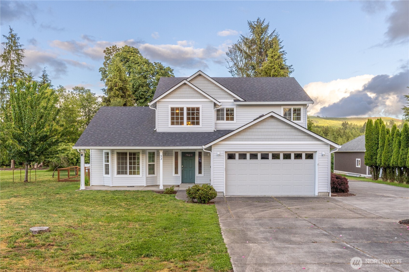 Situated on ¾ of an acre, this spacious 4-bedroom, 2.5-bath home offers 2,106 sq ft of comfortable living space, a versatile 30'x40' insulated shop, hookups for RV and EV, and extensive updates throughout. The open floor plan features a main-level primary suite, generous living areas, and a bright breakfast nook filled with natural light. Upstairs, you'll find three additional bedrooms and a full bath, providing flexibility for guests, hobbies, or a home office. And all furniture in the home can stay if the buyer wants! Outside includes a fully fenced backyard, productive apple and cherry trees, a new storage shed, and abundant concrete parking for vehicles, trailers, boats, and recreational equipment. The standout 30'x40' shop is fully insulated and equipped with heat, air conditioning, water, is plumbed for a bathroom, and has a professionally installed 7,000-lb two-post lift added in 2024. Reinforced concrete around the lift exceeds recommended specifications, creating exceptional workspace potential. Convenient 50-amp receptacle at the back of the home and a 30-amp hookup in the shop make RV use and EV charging simple. Additional features include new roofs on both the home and shop (2022), professional interior and exterior paint (2022), and plenty of room to live, work, and play. Located just minutes from Cathlamet's schools, shopping, restaurants, and marina. Seller is open to a lease-to-own option, ask for details!