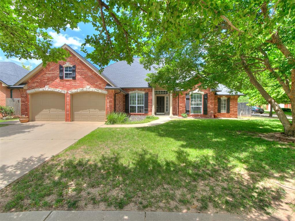 This beautiful home is situated on a corner lot in the highly desired Cambridge neighborhood. This home features 3 bedrooms, 2 bathrooms and a designed office space. The updated kitchen includes a large pantry, solid surface countertops and gas cooktop. The kitchen is open to the large living area with a fireplace, perfect for entertaining. This home offers a spilt floor plan making the primary suite very private. The backyard features an oversize patio with a pergola. Additional upgrades include water heater 2025, roof 2021, HVAC 2019, sprinkler system. Cambridge amenities include a large city park with playground, basketball court, soccer and baseball fields, a large stocked pond with serene walking trails.