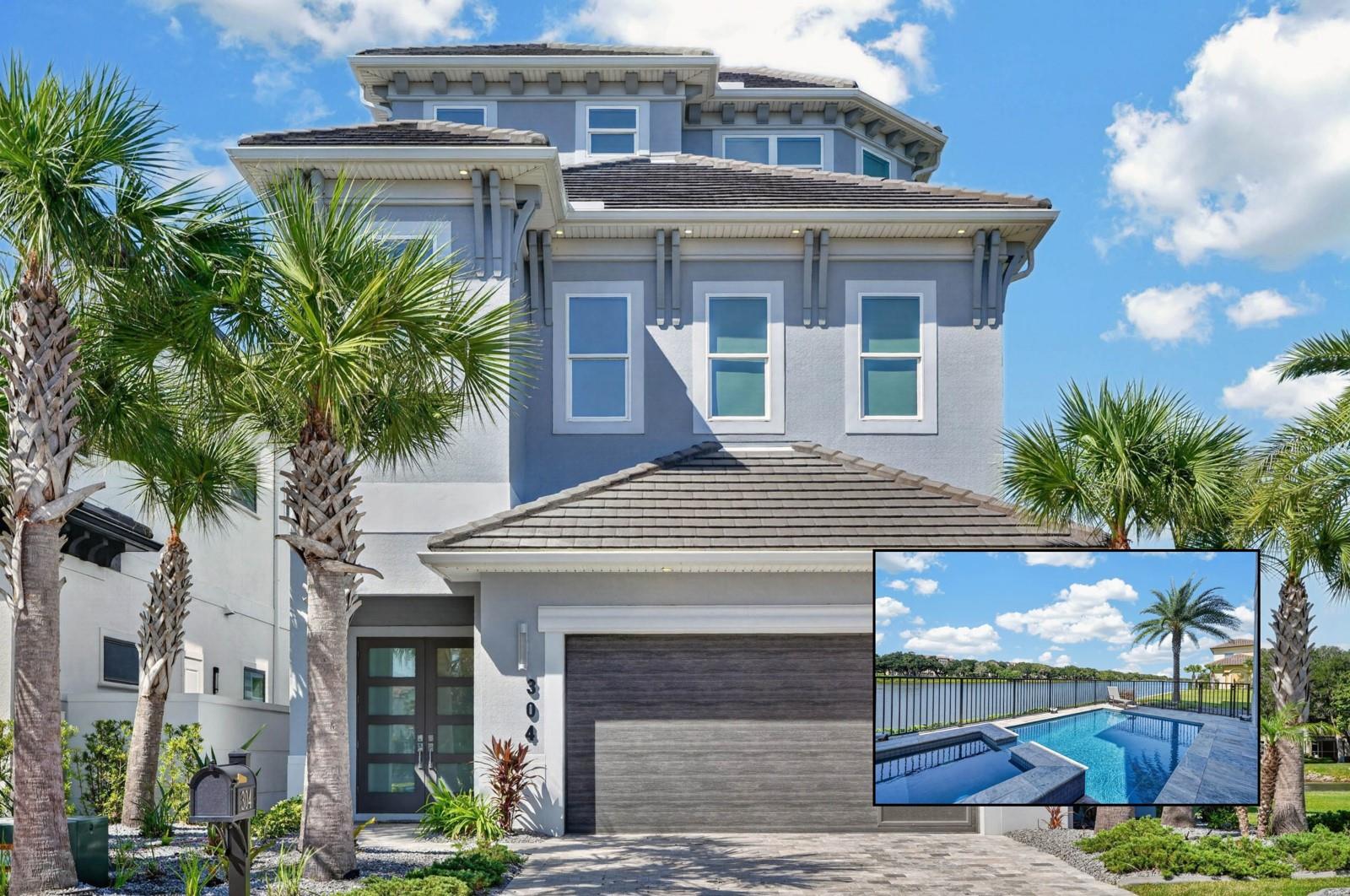 Personality, craftsmanship and the Intracoastal come together at 304 Yacht Harbor Drive. Custom built in 2023 by Dell Construction, this three-level custom residence offers 4,150 square feet of living space directly on the Intracoastal Waterway in Yacht Harbor Village and this home lives large.Designed around the water and the relaxed elegance of coastal living, each level offers its own experience, with expansive balconies and remarkable Intracoastal views on every floor. The result is a home that gives you room to gather when you want to, and room to retreat when you don't.The dedicated second-floor gathering space was made for the way people really live...movie nights, game nights, cocktails with friends or simply settling in to watch the boats go by. Entertain downstairs, gather upstairs, escape to your own space or take everyone outside by the pool. The best part? You get to choose.Throughout the home, smooth-finish walls, custom solid-wood interior doors, distinctive lighting and tile selections, custom remote-controlled window shades and beautifully finished closets reflect an exceptional level of detail. Premium appliances, an additional second-floor ice maker, central vacuum, water-leak detection, security cameras, integrated Sonos and surround sound add comfort and technology without sacrificing character.Each floor features its own electric fireplace, while the outdoor living spaces include a gas fireplace and gas connection on the second-level deck. Outside, the heated saltwater pool and spa are remotely operated and complemented by two waterfalls, premium pool equipment, an outdoor shower and approximately $75,000 in custom storm-screen protection.Even the garage received the custom treatment, with cabinetry and storage, a lifetime-warrantied floor system and a dedicated custom wash station, perfect for pets, sandy feet and everything that comes with life on the water. Four-zone HVAC and ceiling fans throughout complete a residence that feels exceptionally finished from top to bottom.And waterfront living here extends beyond your own backyard. Yacht Harbor Village is a true marina community, giving boaters the convenience of keeping their boat within the neighborhood marina and protected from the everyday wake of the Intracoastal. Marina slips may be available; buyers should contact the marina directly for current availability, pricing and requirements.The HOA adds another layer of ease with lawn and seawall maintenance included, leaving more time for the lifestyle that brought you here.For those who want to add the resort experience, club membership is optional and available separately through the nearby Hammock Dunes / Hammock Beach Club, subject to current membership offerings, availability and fees.Morning coffee overlooking the Intracoastal. An afternoon on the boat. Game night upstairs. Friends around the pool. Or a quiet sunset from your balcony.There isn't one way to live here. That's the point.304 Yacht Harbor Drive was designed to be enjoyed.