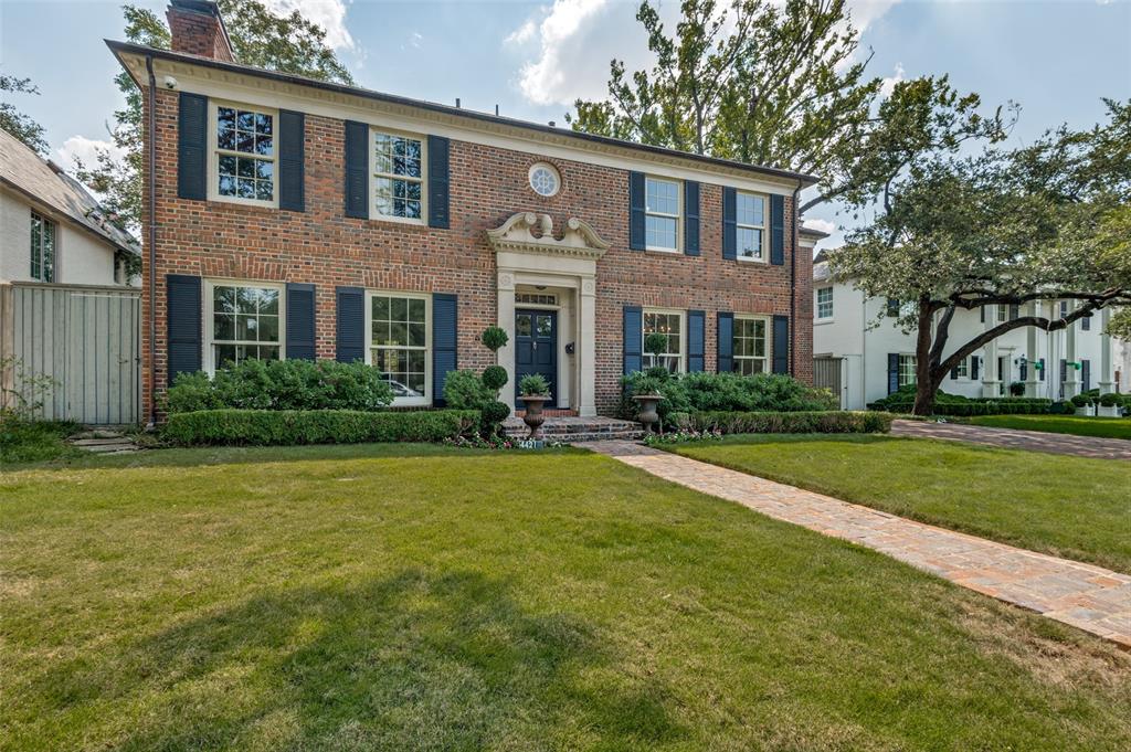 Located on the coveted 4400 block of Lorraine in Highland Park, this stately 1930s red-brick home, designed by a Virginia architect, sits proudly on a generous 70' x 160' lot. A gracious porte-cochere and classic slate roof set the tone for timeless style, while sun-splashed, open living spaces invite effortless everyday living and elegant entertaining. The primary suite is conveniently downstairs, and flexible gathering areas make it easy to host, study, and play. Four additional generously sized bedrooms are located on the second floor. 

Thoughtful updates, including a backup generator and select modern enhancements, preserve the home’s character while delivering current-day comfort. With its beautiful drive up and with thoughtful landscaping and enduring architectural presence, this is a rare opportunity to honor the home’s heritage and tailor it to your life in one of Highland Park’s most desirable settings.