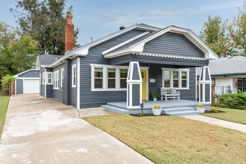 Charming Remodeled Bungalow Near the Paseo Arts District!Welcome to this beautifully updated 1,474 mol sq ft craftsman-style bungalow, perfectly blending classic charm with modern comfort. From the moment you arrive, the inviting front porch, bold yellow door, and crisp exterior detailing set the tone for a home that’s truly something special.Step inside to discover a thoughtfully remodeled interior featuring a stunning chef-inspired kitchen with custom two-tone cabinetry, quartz countertops, stainless steel appliances, and eye-catching herringbone backsplash. The flowing layout offers bright, comfortable living spaces ideal for relaxing, entertaining, or working from home.With three spacious bedrooms (or 2 beds/office) and updated baths, this home is move-in ready—designed with both style and function in mind.Located just a short walk from the vibrant Paseo Arts District, and minutes from downtown OKC you’ll enjoy easy access to galleries, restaurants, coffee shops, and community events. Families will appreciate the convenience of being within walking distance to a nearby elementary school. A detached single-car garage adds secure parking and extra storage.