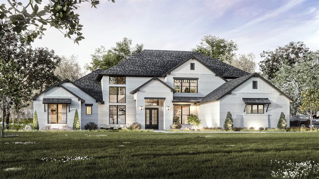 Step into sophistication—where every detail is designed to impress. Welcome to The Miles, where luxury meets lifestyle near the Lewisville Lake in the Town of Lakewood Village. This stunning 4,989 sq ft two-story home features five spacious bedrooms (including two downstairs!), each with its own bath, plus a powder room for guests. The open-concept main level showcases a gourmet kitchen with high-end finishes, a massive island, abundant counter space, and a built-in refrigerator freezer, all overlooking a large family room with soaring ceilings and a floor-to-ceiling fireplace, as well as a spacious dining area. Step outside to a covered patio that is 44 x 14 with an outdoor fireplace—perfect for relaxing or entertaining under the Texas sky, all on a half-acre lot. A first-floor media room sets the stage for unforgettable movie nights, while upstairs you'll find three bedrooms and a game room ready for fun or quiet retreat. Situated on a half-acre with a four-car garage, this home offers room to live, play, and grow.  The Miles is more than a home—it’s your next chapter in elevated living.  No MUD, No PID, and No HOA.