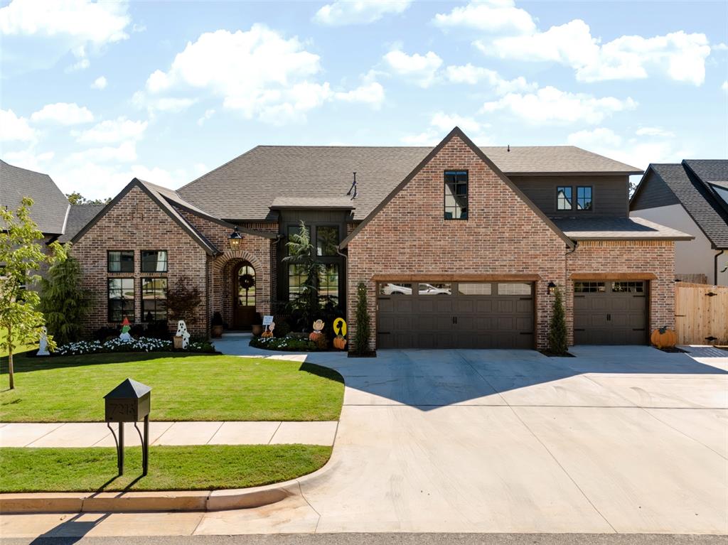 Welcome home to Cottage Grove, one of East Edmond’s most charming communities! With winding streets, mature trees, nature trails, and wooded homesites, this beautiful neighborhood offers a peaceful setting with convenient access to I-35, Edmond schools, shopping, and dining.This stunning 4-bedroom, 3.5-bath home offers luxury finishes, beautiful architectural details, and a thoughtfully designed floor plan. From the moment you enter, the elegant arched doorways, oversized formal dining room, and welcoming entry make a lasting impression. The showstopping study features custom floor-to-ceiling built-ins and oversized windows that bring in an abundance of natural light.The open-concept living and kitchen area is perfect for everyday living and entertaining. Gorgeous marble countertops and backsplash, a commercial-style range, and beautiful sconces flanking the marble backsplash create a kitchen that truly stands out. A spacious walk-in butler’s pantry provides exceptional storage, while the conveniently located mud bench offers the perfect drop zone just off the garage.The primary suite is located downstairs, along with two additional bedrooms connected by a full Jack-and-Jill bathroom. A convenient half bath is located just off the kitchen. Upstairs, you'll find a spacious bonus room featuring a hidden room tucked behind a bookcase, adding a fun and unexpected touch! The fourth bedroom and an additional full bathroom upstairs make this space ideal for guests or family.Outside, enjoy a beautiful backyard with mature trees and additional wooded views beyond the property, creating a wonderful sense of privacy. From the arched doorways to the carefully selected finishes, this home is filled with the character and charm that make Cottage Grove so special.Available for rent with move-in beginning November 1st! Schedule your private showing today and experience everything this beautiful East Edmond home has to offer!