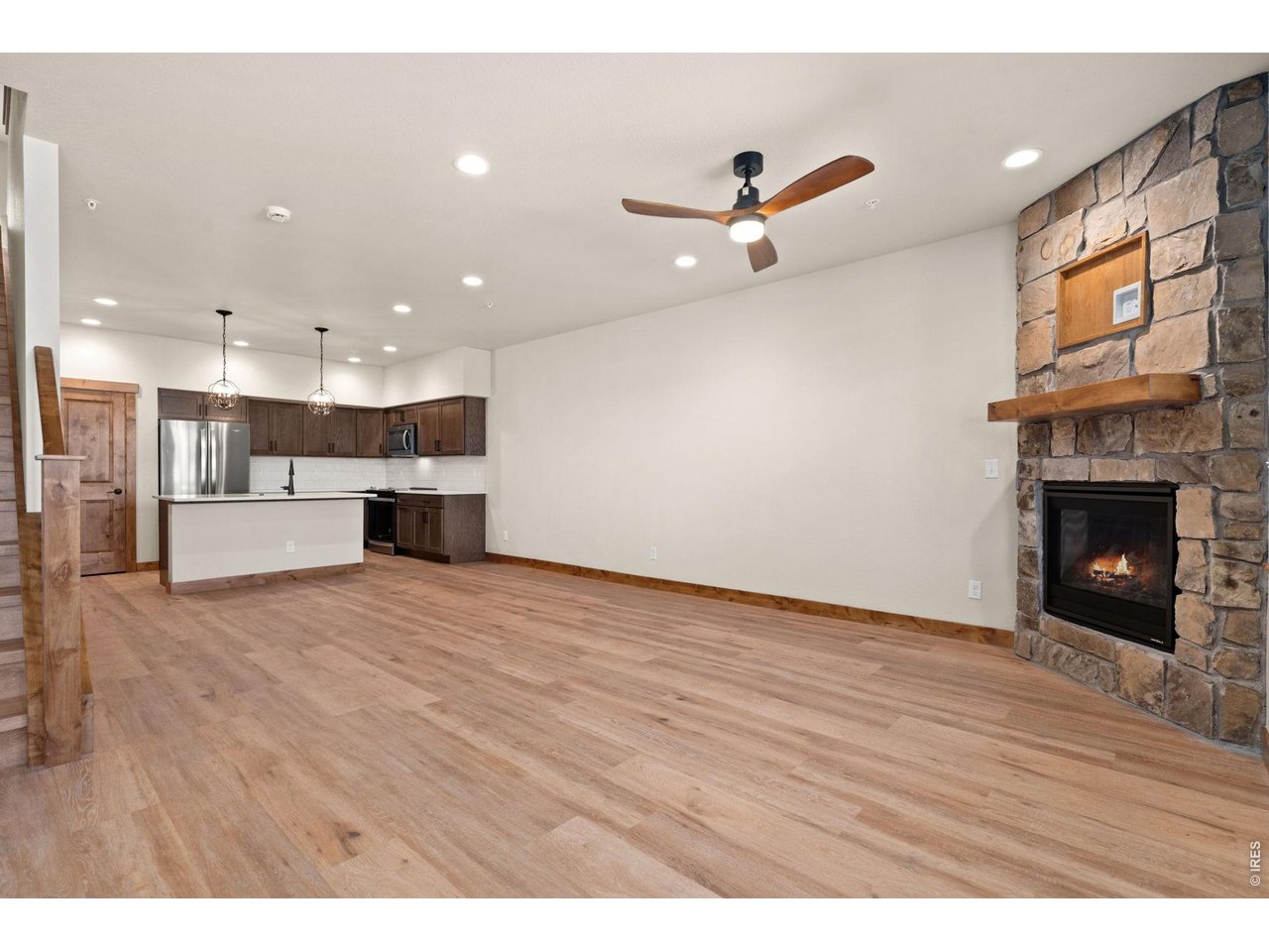 Welcome to 1726 Continental Peaks Circle in scenic Estes Park, CO! This lovely townhome offers the epitome of mountain living with beautiful upgrades throughout including quartz countertops, solid wood trim and doors, custom blinds and central air conditioning. Ideal for your next primary residence or second home, this stunning property boasts modern amenities and meticulous attention to detail, showcasing the finest in upscale living. The open concept floor plan on the main level create an inviting environment for both relaxation and entertaining. All three bedrooms and laundry room are conveniently located upstairs, providing a private and cozy retreat. The spacious primary suite offers a balcony for enjoying the stunning Estes Park surroundings, along with a luxurious bathroom and oversized closet. Residents will appreciate the convenience of the location, providing easy access to the charming town and its array of shops, restaurants, and recreational opportunities. Additionally, the residence features a heated and finished attached two-car garage, ensuring both convenience and security for your vehicles. Easily lock and leave- the HOA takes care of the grounds and exterior maintenance. Don't miss the chance to call this exquisite property your home, where quality craftsmanship meets the unparalleled beauty of the Colorado Rockies! Use the builder's preferred lender, Bank of Estes Park to take advantage of thousands of dollars in closing cost savings including appraisal fee, lender's title fee, and origination fee paid, saving you thousands! This is in addition to the Spring incentive! Take advantage of these limited time savings and set up your showing today!