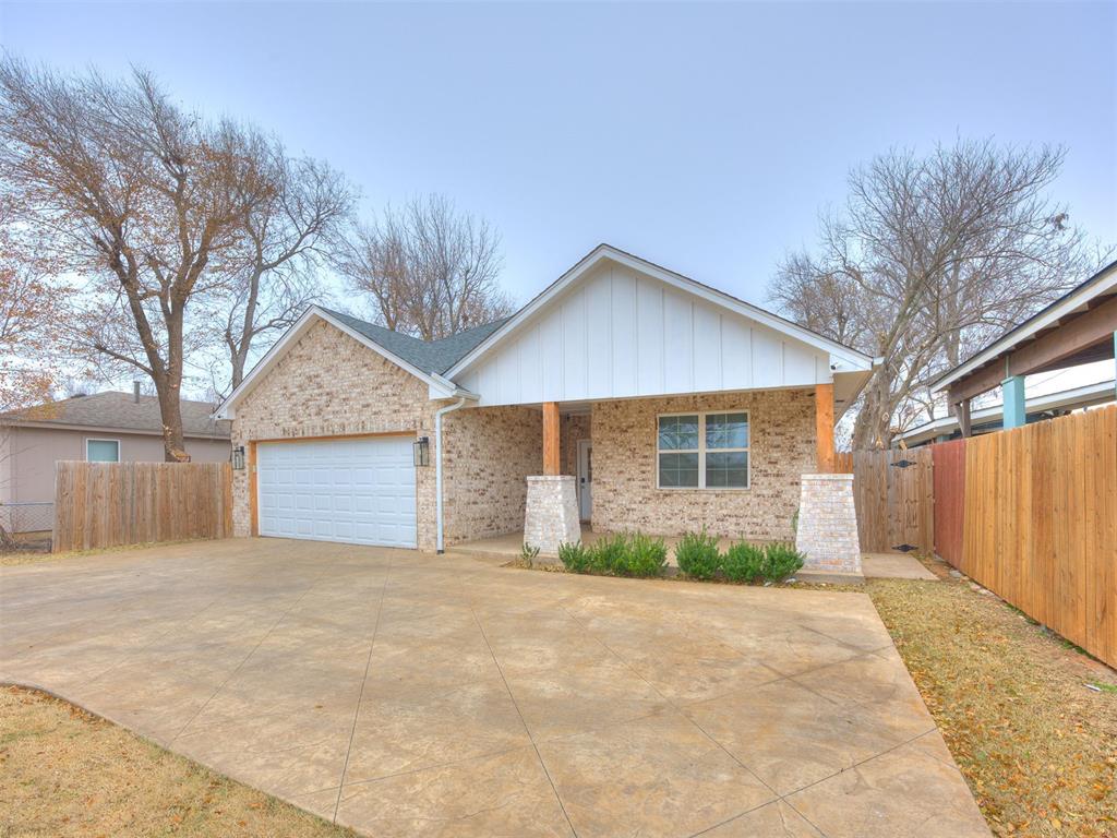 Step into this stunning 3-year-old 3 bed, 2 bath home in mint condition, perfectly suited for families, first-time homeowners, or investors looking for a low-maintenance addition to their portfolio. Located in central OKC just south of downtown, this home offers convenience, comfort, and style. Inside, you’ll find an inviting open and split floor plan with beautiful tile floors flowing throughout the main living spaces. The kitchen is a true showstopper, featuring a large island ideal for cooking, gathering, and entertaining. Your primary suite delivers luxury with a spa-like bathroom designed for relaxation. A spacious laundry/mud room connects seamlessly to the two-car garage, providing practical everyday convenience. The large open living room is filled with natural light and offers easy access to the expansive covered back porch, perfect for outdoor dining or relaxing in the evenings. Don’t miss out on this exceptional newer home—modern, move-in ready, and ideally located!