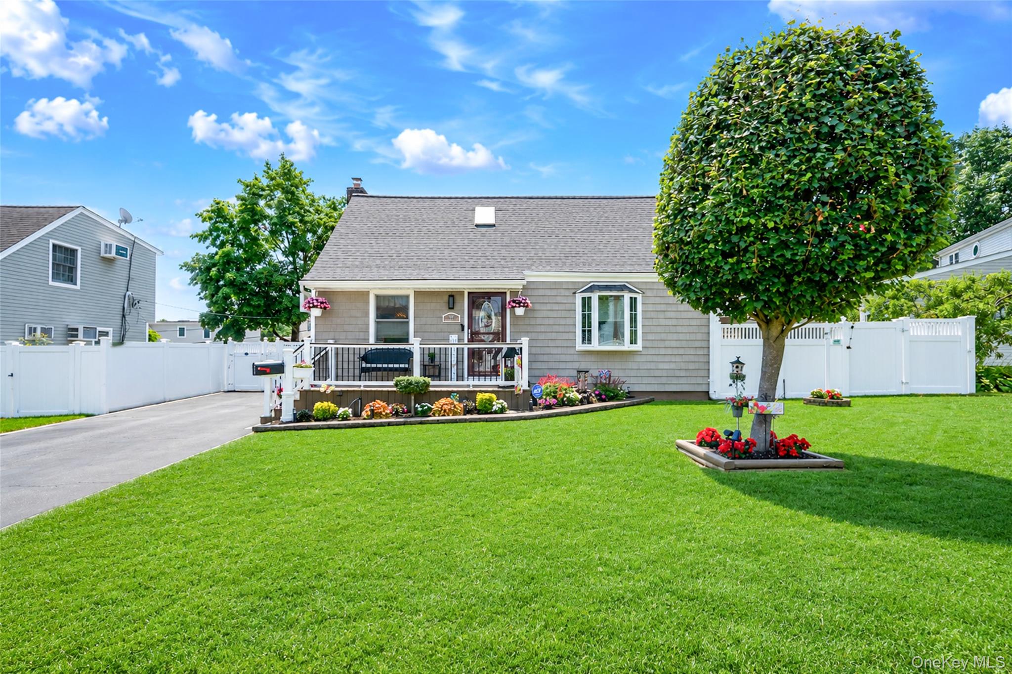 Welcome to 7 Farmedge Road in the heart of Bethpage! This immaculate 3 bedroom, 2 bath Cape Cod has been lovingly maintained and thoughtfully updated, offering the perfect blend of classic charm and modern convenience. Freshly painted throughout, this move-in-ready home features beautifully refinished hardwood floors, a bright and inviting layout, an updated kitchen with granite countertops, newer stainless-steel appliances and updated flooring. The beautifully renovated bathrooms add a modern touch while preserving the home’s timeless appeal.The finished basement with a separate outside entrance provides valuable additional living space with endless possibilities. Whether you envision a recreation room, home office, den, gym, or guest area, this flexible space offers room to suit your lifestyle. Eco-friendly features throughout the home add comfort and efficiency.Step outside to enjoy the beautifully maintained outdoor space, featuring a new Trex deck with a retractable awning, perfect for relaxing, entertaining, or enjoying the backyard in any season. The low-maintenance yard includes turf that stays green year-round, offering beautiful curb appeal without the upkeep, along with a 3-zone in-ground sprinkler system. Additional updates include a 2-year-young roof and windows, providing peace of mind for years to come.Conveniently located near shopping, restaurants, parks, public transportation and major roadways, this home offers both comfort and convenience. With so many updates and features, there is truly too much to list. Don’t miss the opportunity to make this beautifully updated Cape Cod your own in one of Bethpage’s desirable neighborhoods!