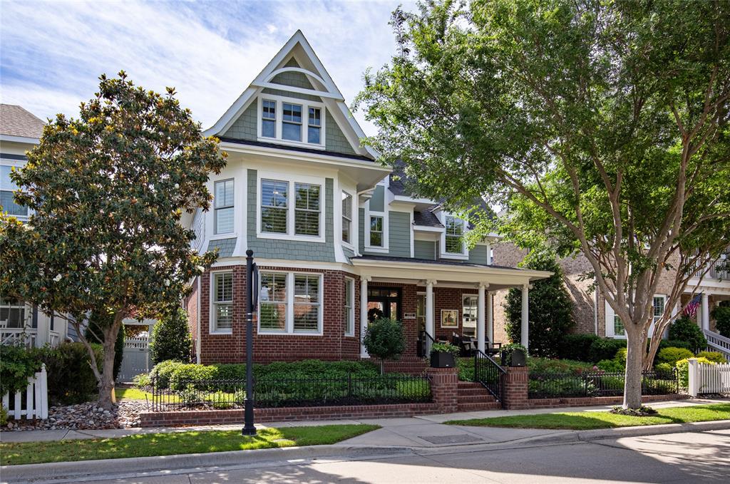 LOVE WHERE YOU LIVE. It’s no secret that Tucker Hill is McKinney’s version of a Hallmark movie set, but this original Southern Land custom home on a premier street takes front porch living to a whole new level. Just a stroll from the iconic fountain and lawn at Founder’s Square, this 4,410-sf beauty pairs historic soul with effortless luxury. Since 2018, over $150k in high-end updates & mechanical replacements ensure it is as functional as it is architecturally beautiful. Hardwood floors run throughout main living areas, accented by exquisite custom stained glass windows that cast a warm, artistic glow. The chef’s kitchen features painted cabinetry, quartz counters, beveled subway tile, & GE Monogram commercial gas range, coffee bar plus updated pantry. The Liebherr refrigerator is a hallmark of elite German engineering, prized for its precision cooling & long-term reliability with its true value in advanced food preservation technologies. The primary suite is a sanctuary with a spa-inspired remodel & custom closet. With 4 beds & 4.1 baths, the layout is flexible; the massive gameroom easily serves as a 5th bedroom suite, while another living area is perfectly curated as a dedicated cycling studio. Outdoor living shines with an expansive front porch overlooking perennials designed for Monarch butterflies & humming birds, and to greet passing neighbors. The charm continues with a private covered porch & custom-landscaped side yard reimagined with brick pavers & turf. The 3-car garage includes epoxy flooring & utility storage system. Enjoy an unmatched lifestyle with Dive-In movies & seasonal parades, club, pool & playground.  Walk to brunch & dinner. Minutes from historic downtown McKinney’s boutiques, eateries & award-winning Farmers Market. Enjoy convenient access to great restaurants, medical care and major employers in aerospace, defense, financial & automotive industries located along N Dallas corridor. Near 80+ miles of bike trails. Prosper ISD. Appraised 1.1M