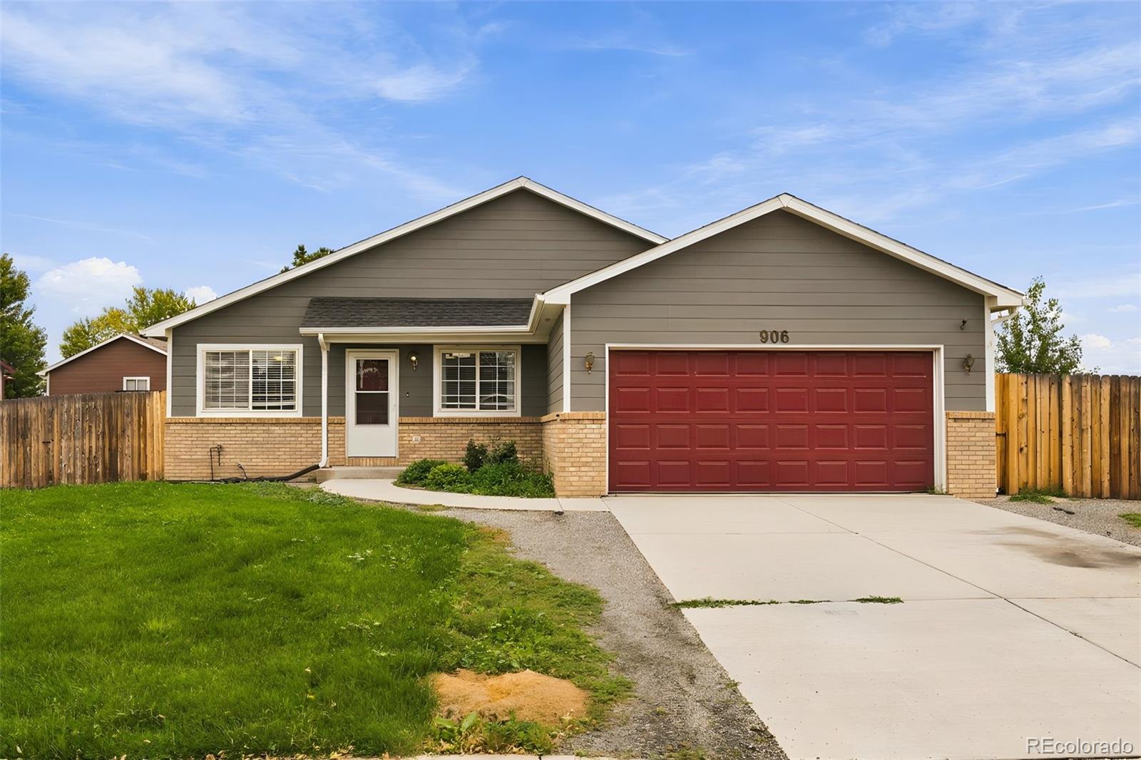 Welcome home to this inviting ranch-style home tucked away on a cul-de-sac and situated on a large corner lot! Featuring 3 bedrooms, 2 bathrooms, a 2-car attached garage, and a full unfinished basement, this home offers comfortable main-level living with plenty of room to grow. Step inside to find new flooring throughout, updated light fixtures, and a bright, open floor plan. The spacious kitchen opens to the living and dining areas, creating an easy flow for everyday living and entertaining. Recent updates include a new bathroom vanity. The full unfinished basement provides incredible potential for future bedrooms, a recreation room, home gym, office, or additional living space. Outside, enjoy the large covered patio—perfect for relaxing, entertaining, or enjoying Colorado evenings. The generous corner lot also offers RV parking, giving you extra space for your recreational vehicles and toys. With its desirable ranch layout, cul-de-sac location, thoughtful updates, oversized lot, and room to expand, this Fort Lupton home is ready for its next owner!